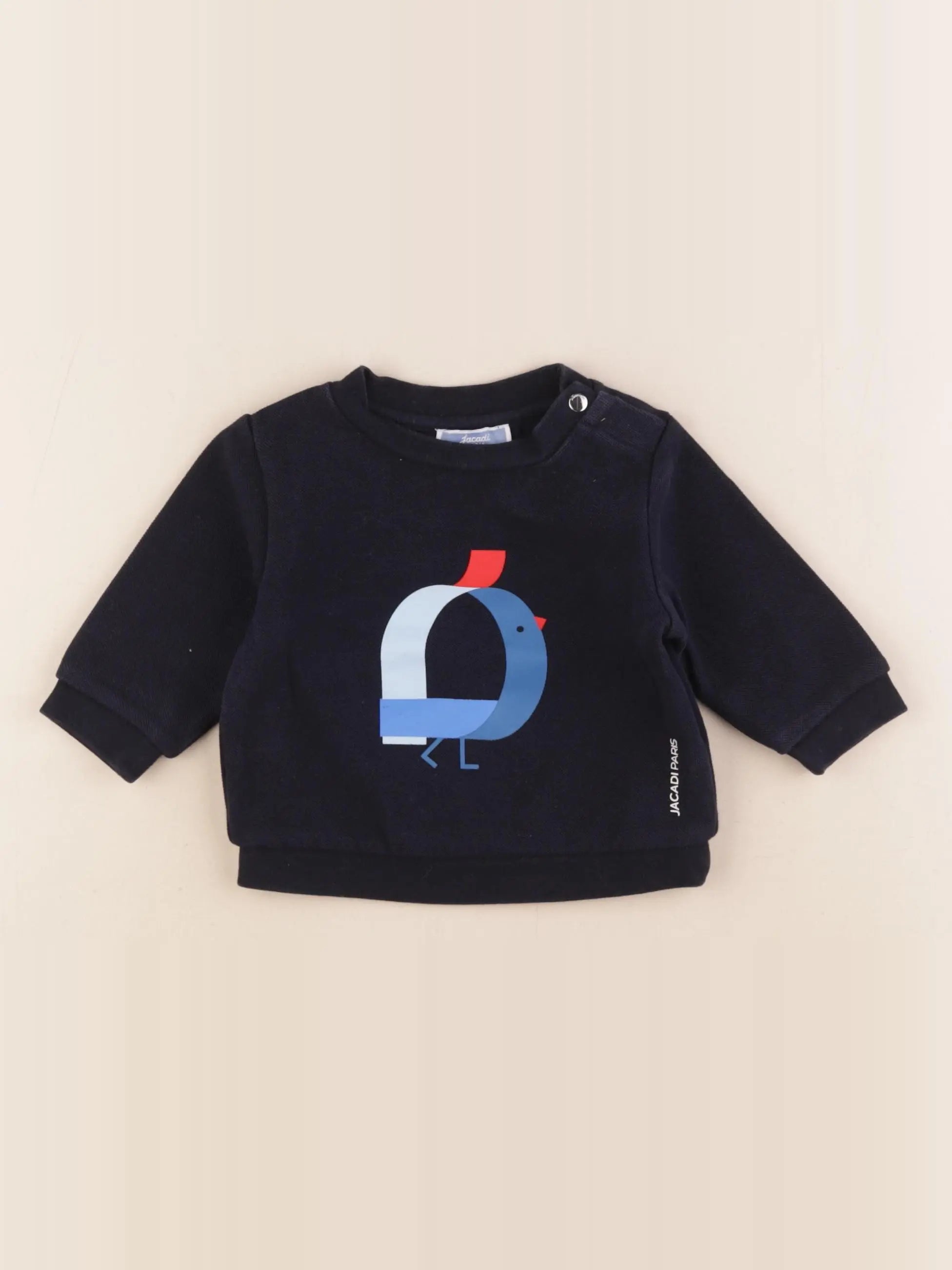 Jacadi - sweat bleu - 6 mois