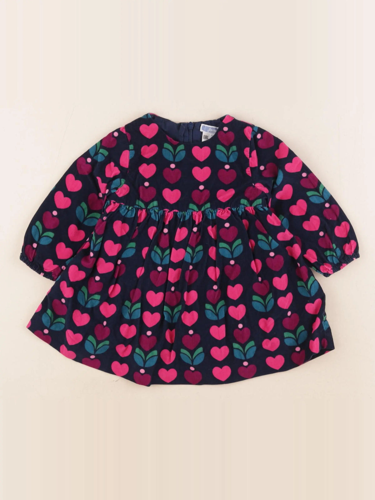 Jacadi - robe bleu, rose - 12 mois