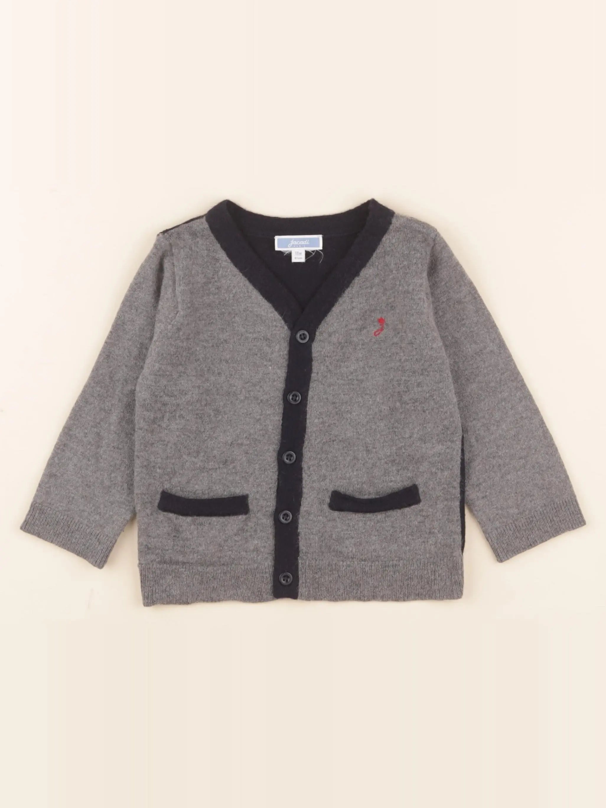 Jacadi - gilet gris - 18 mois