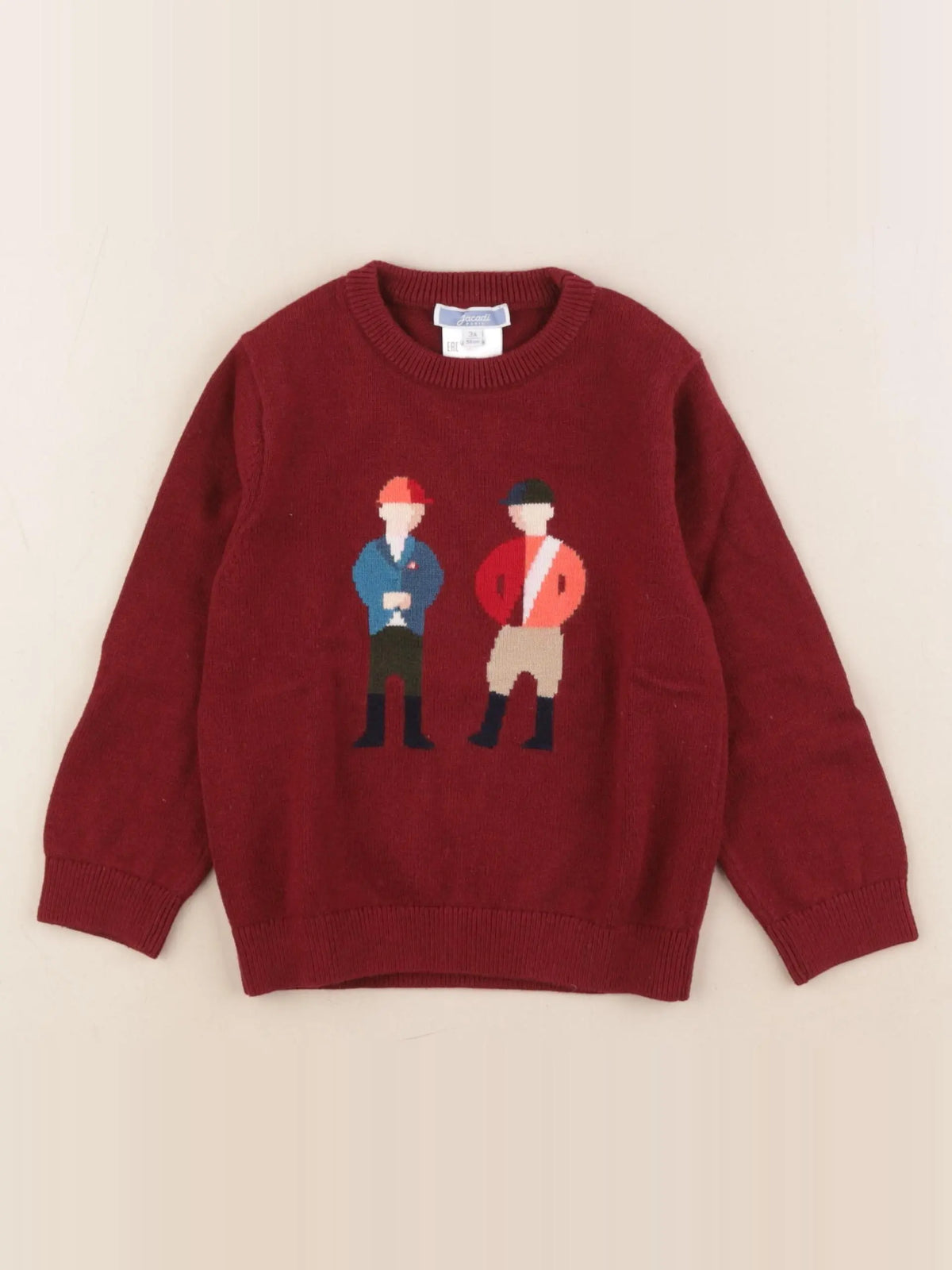 Jacadi - pull rouge - 3 ans