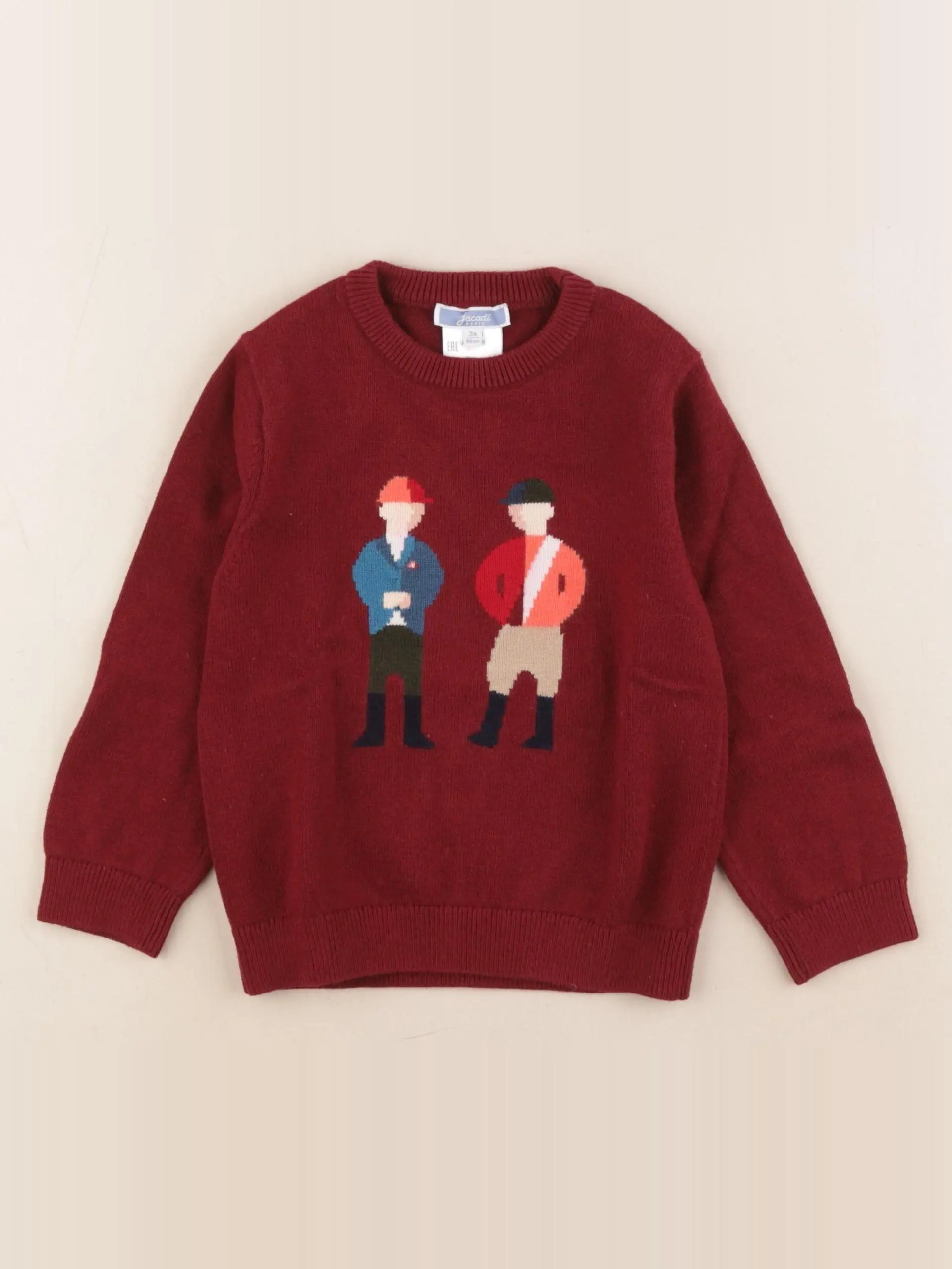 Jacadi - pull rouge - 3 ans