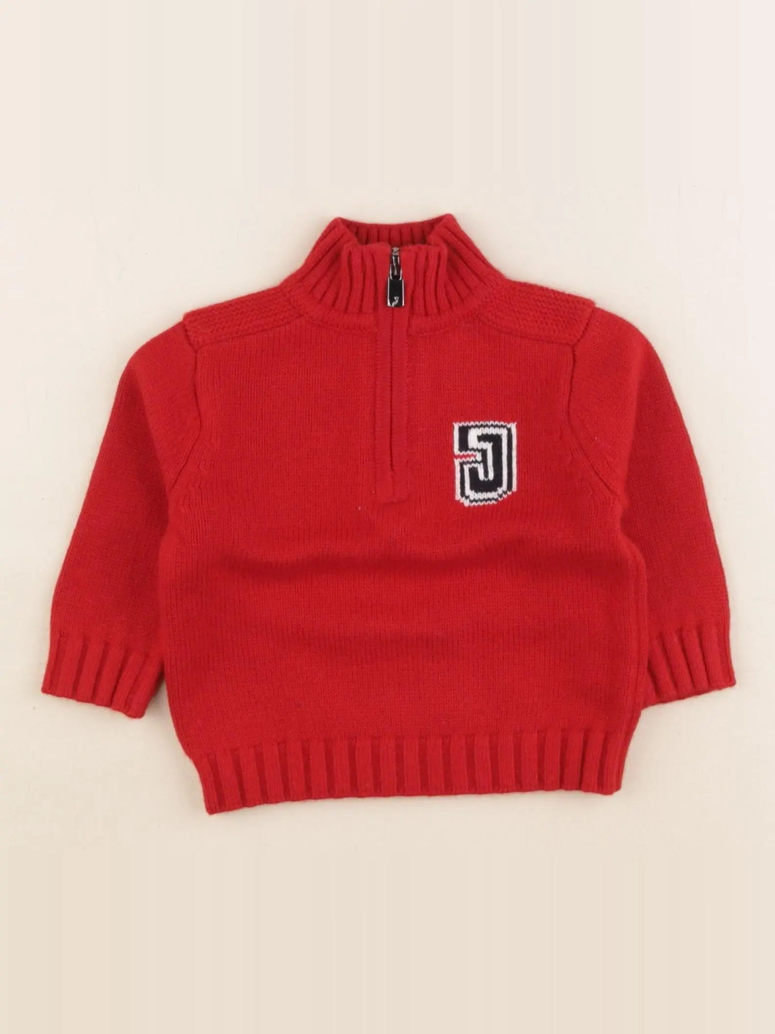 Jacadi - pull rouge - 6 mois