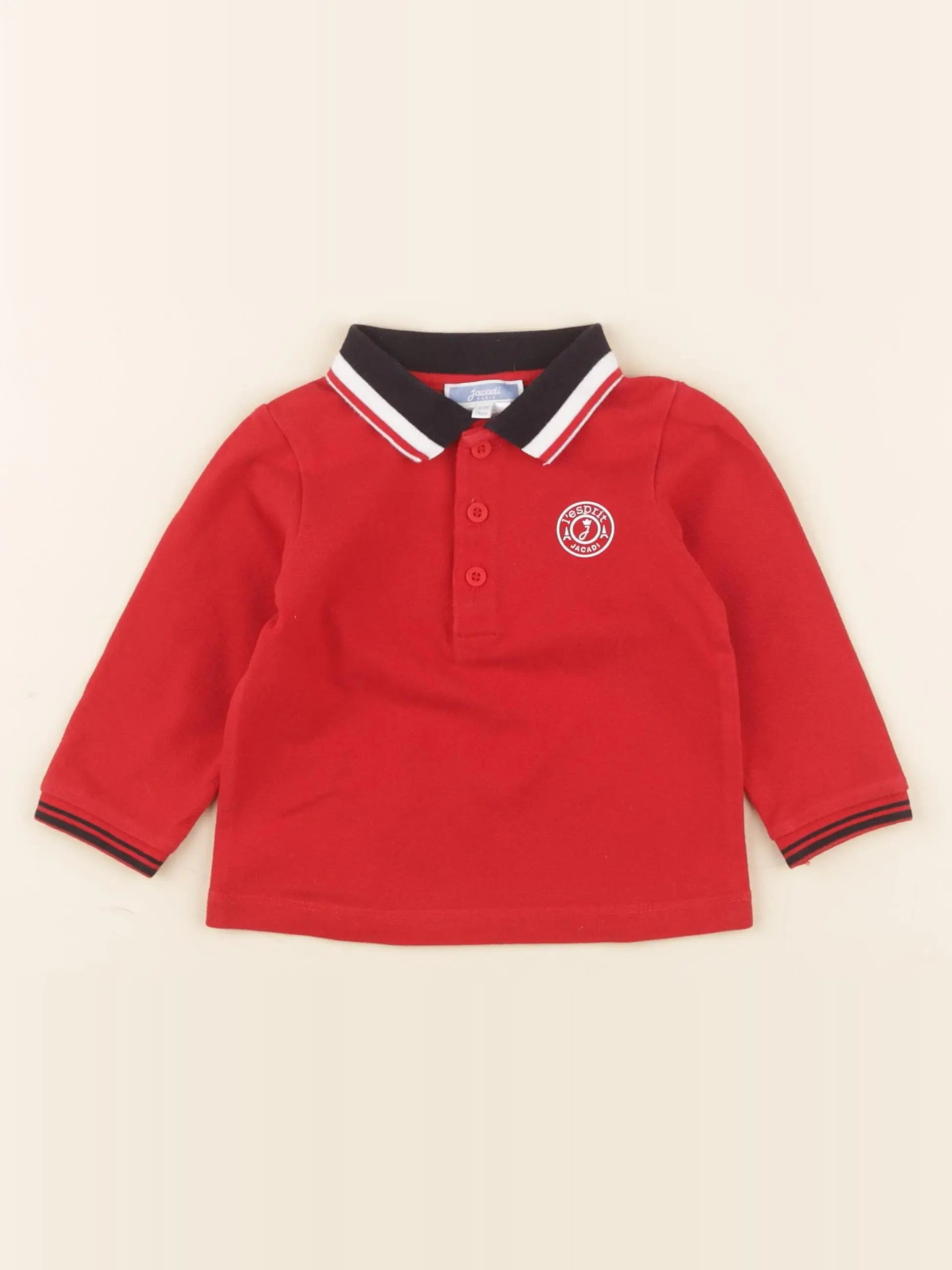 Jacadi - polo rouge - 12 mois