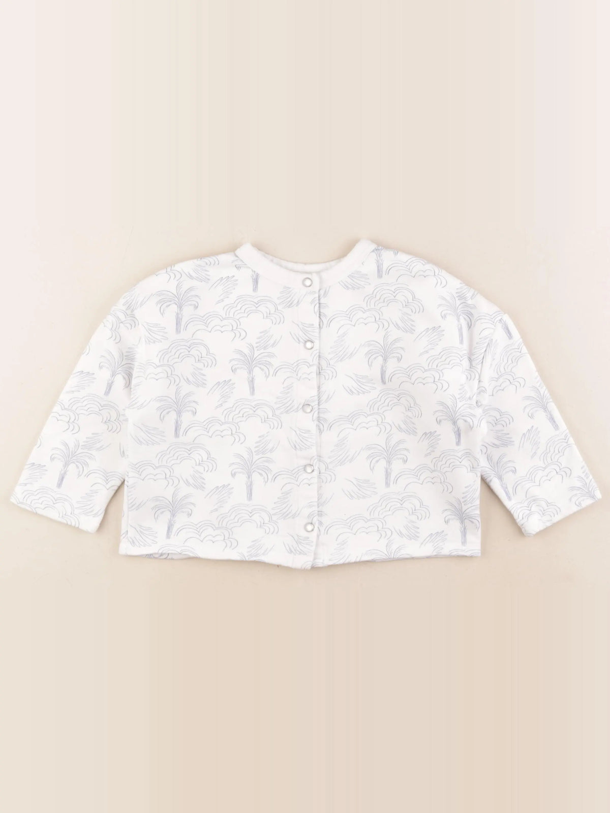 Cyrillus - sweat blanc, bleu - 3 ans