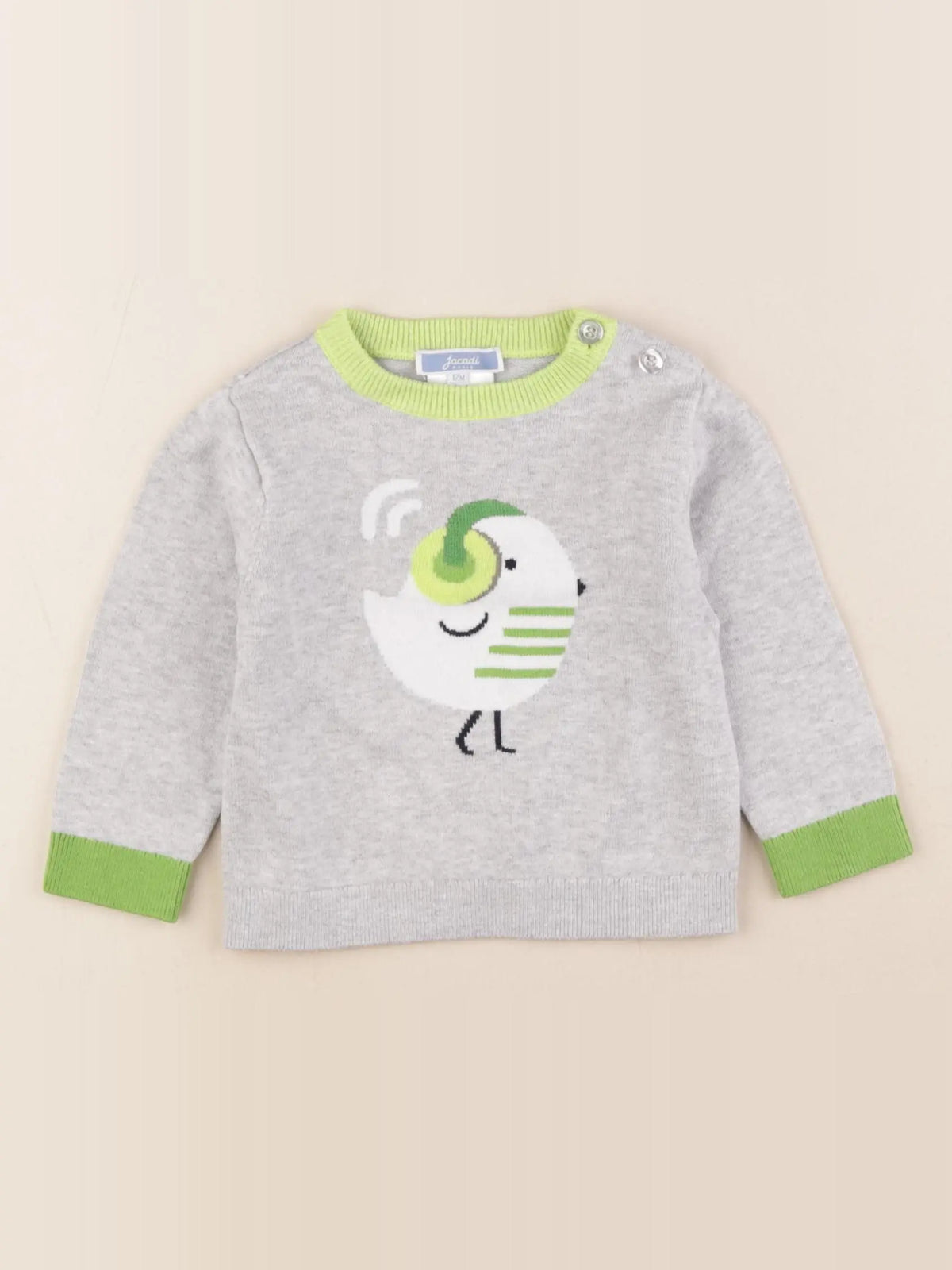 Jacadi - pull gris - 12 mois
