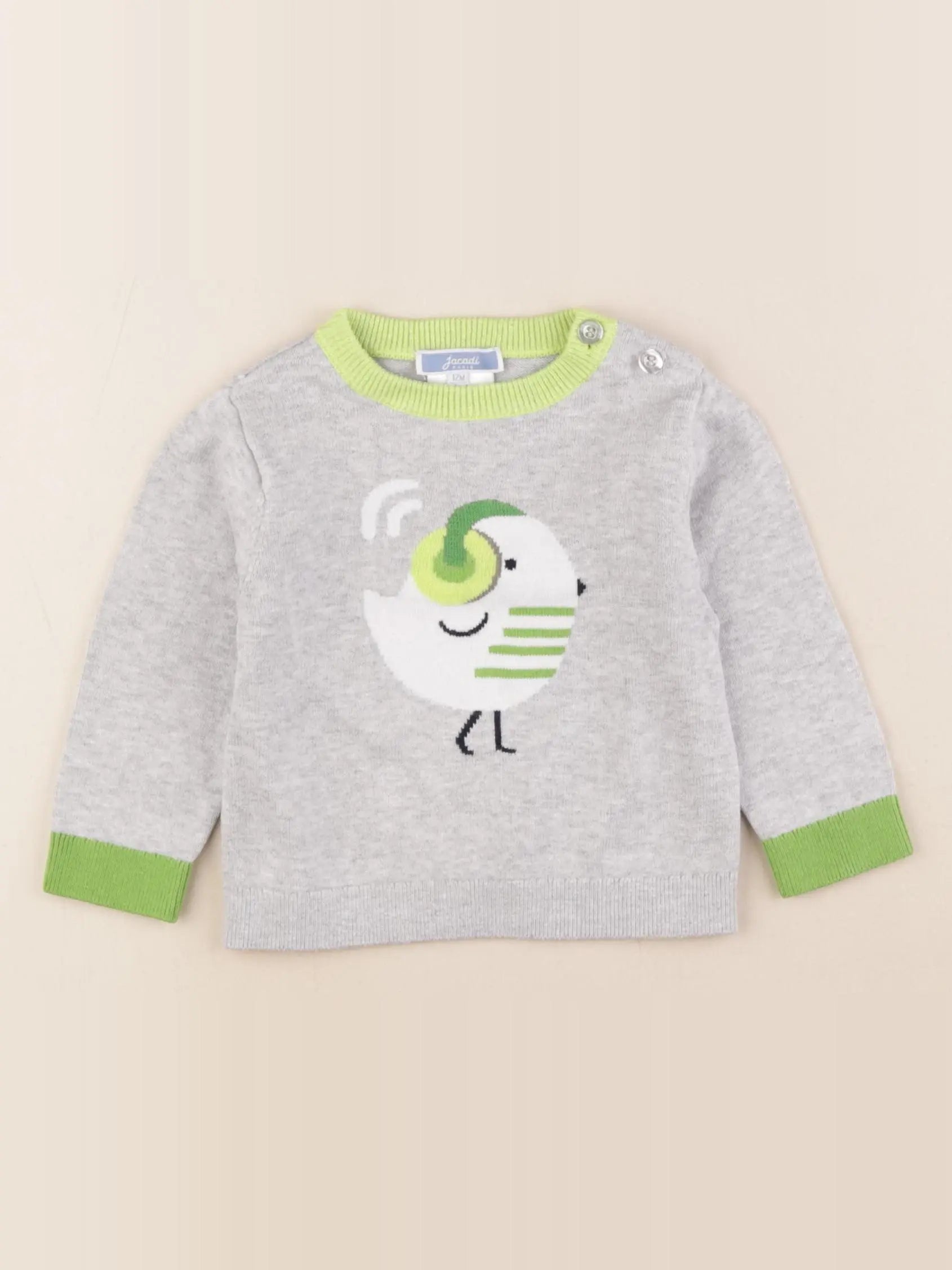 Jacadi - pull gris - 12 mois