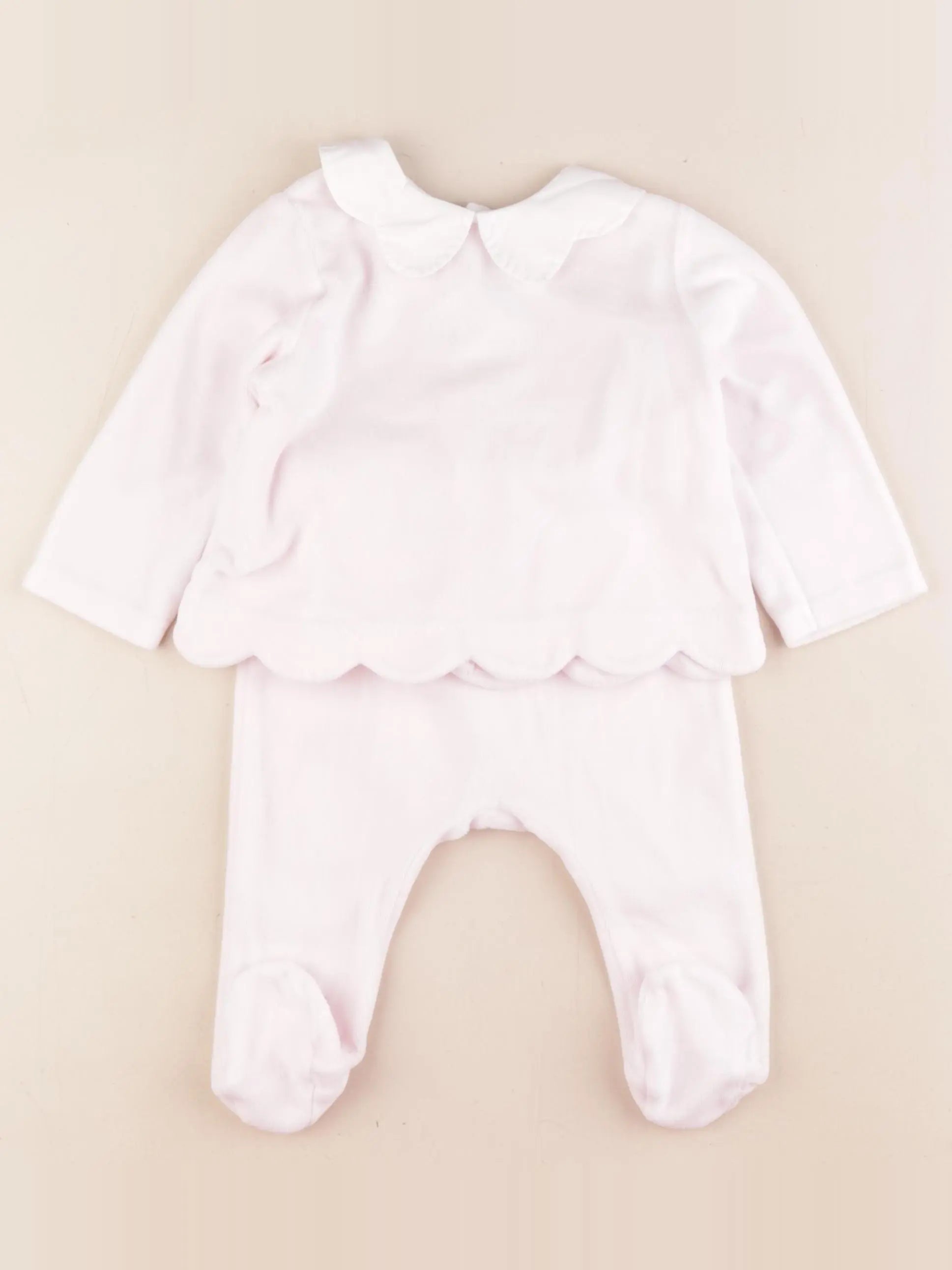 Jacadi - pyjama velours rose - 12 mois