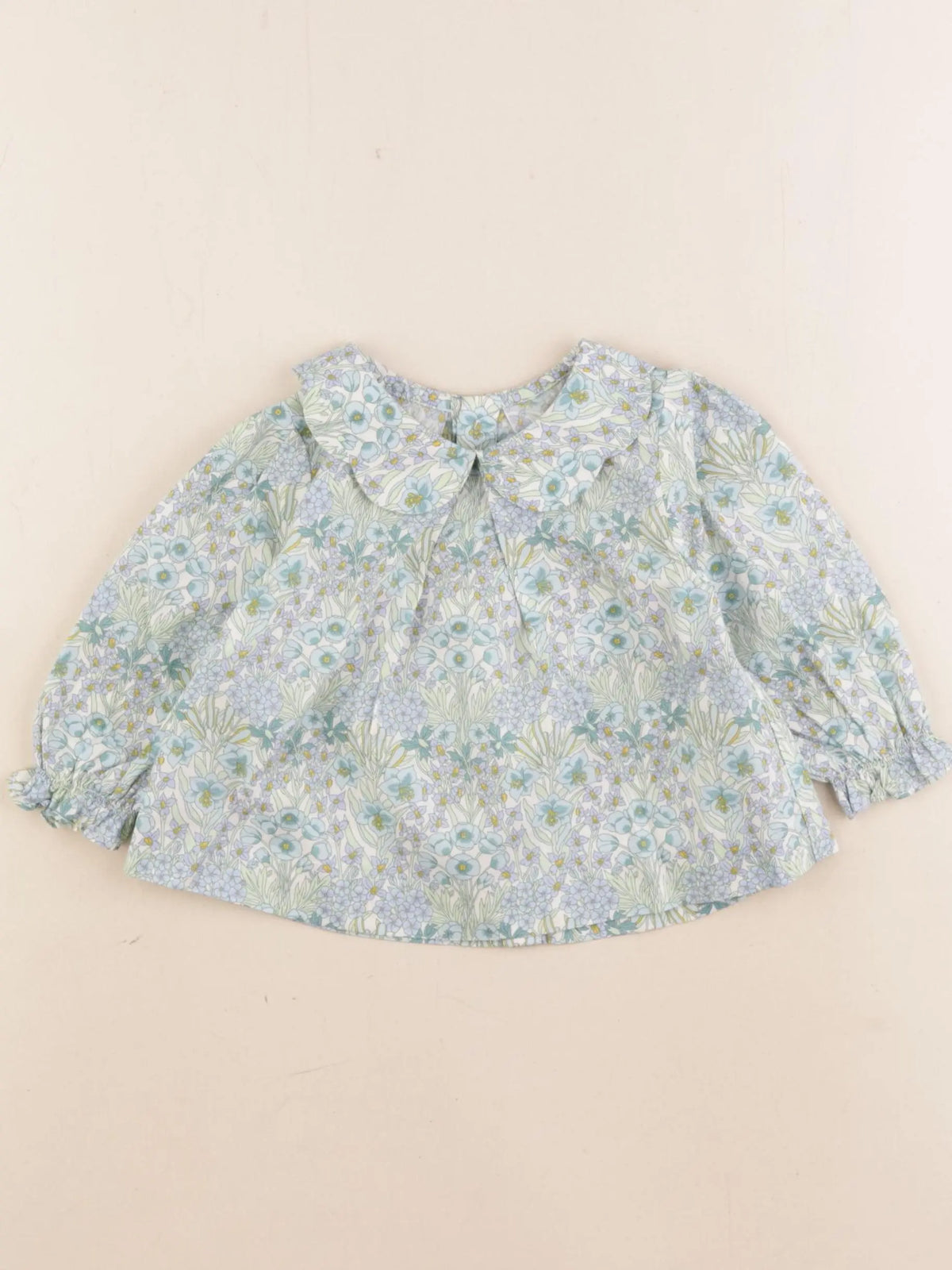 Jacadi - blouse liberty vert - 12 mois
