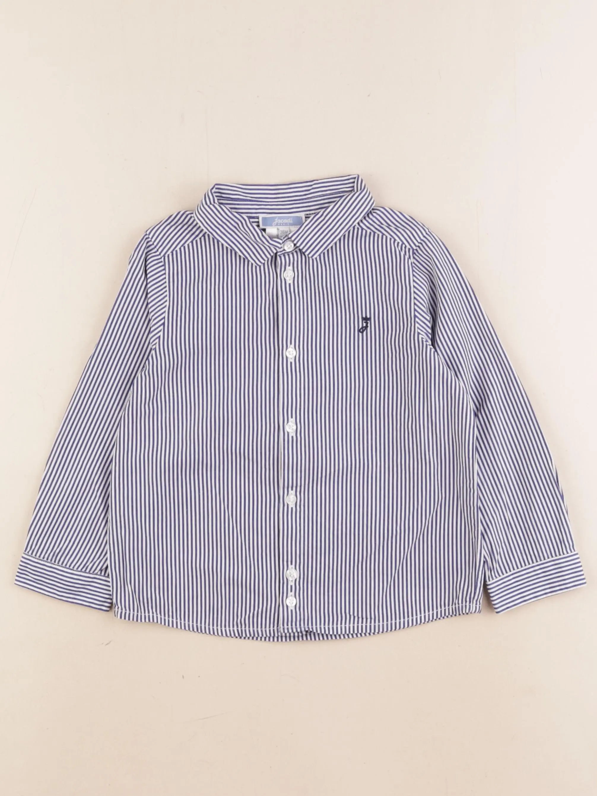 Jacadi - chemise blanc, bleu - 36 mois