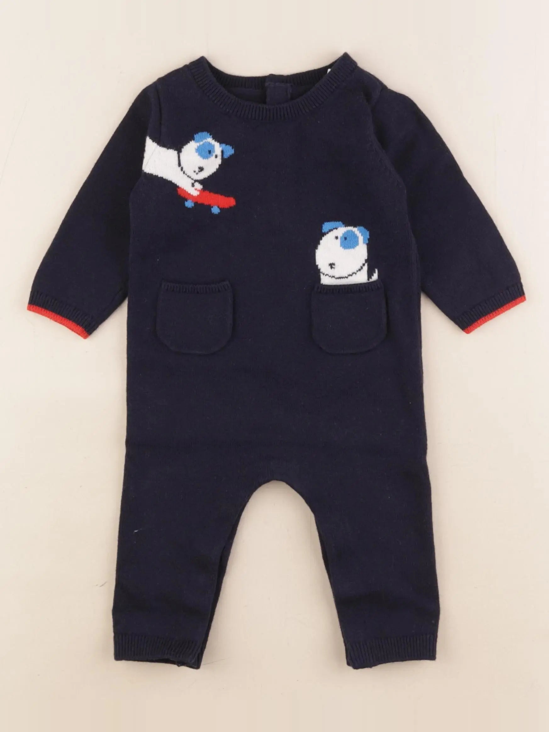 Jacadi - combinaison bleu - 6 mois