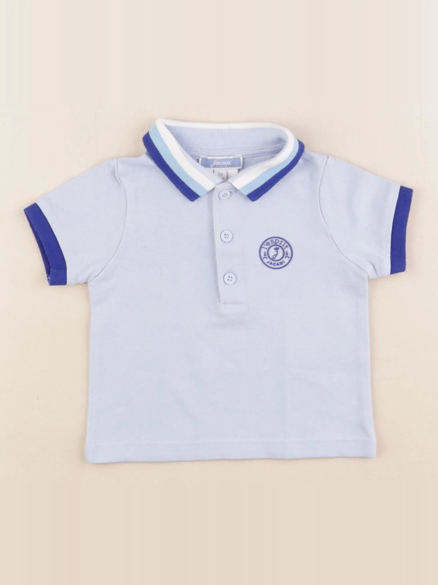 Jacadi - polo bleu - 6 mois