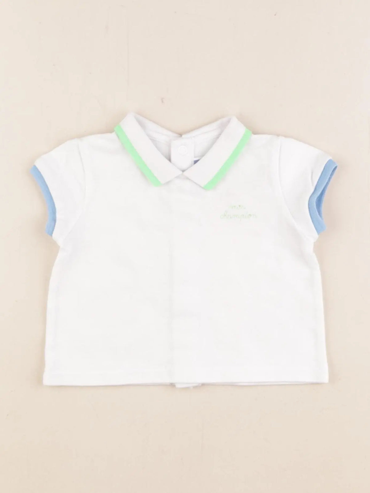 Jacadi - polo blanc - 6 mois