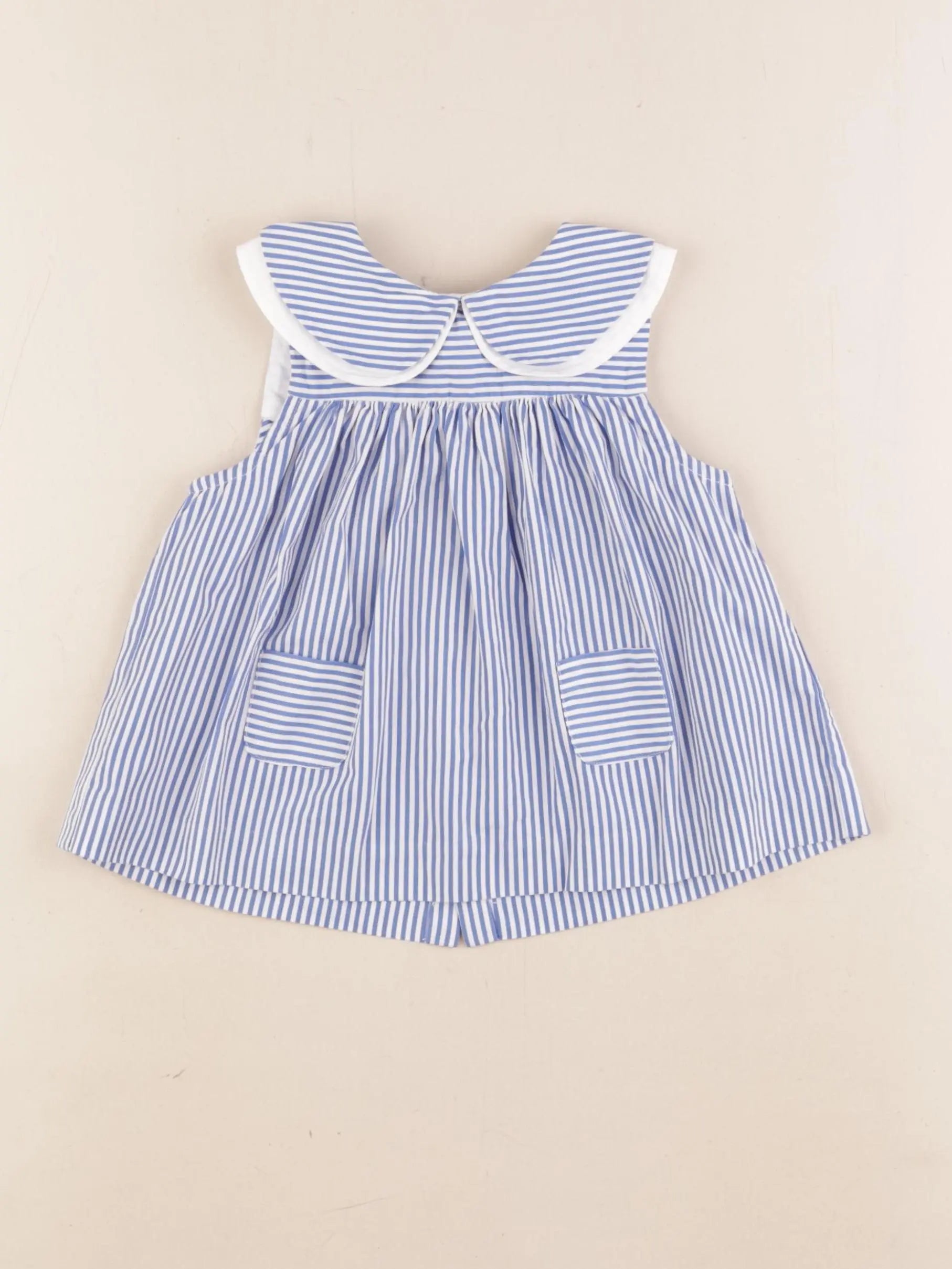 Jacadi - blouse blanc, bleu - 24 mois