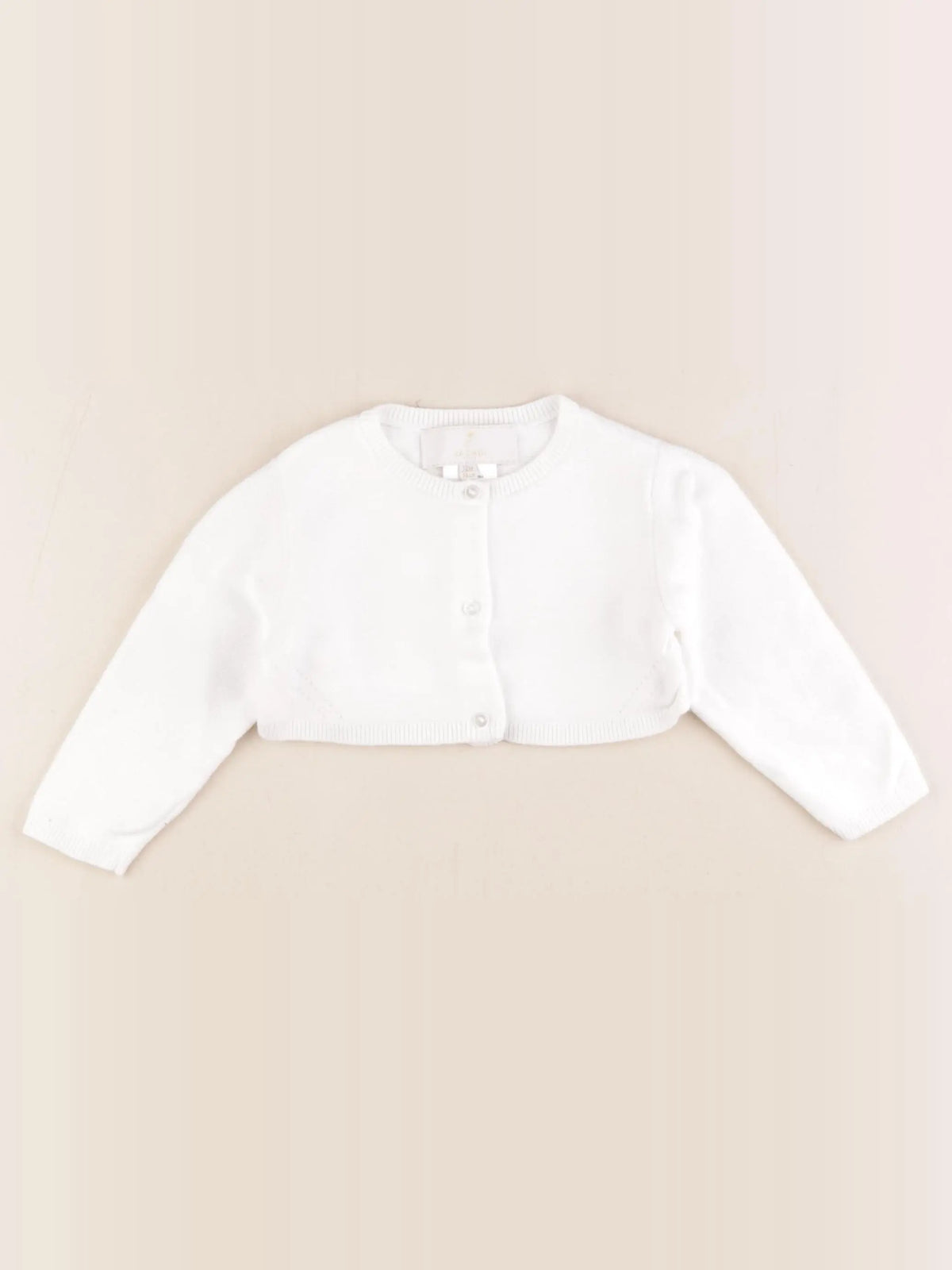 Jacadi - gilet blanc - 12 mois