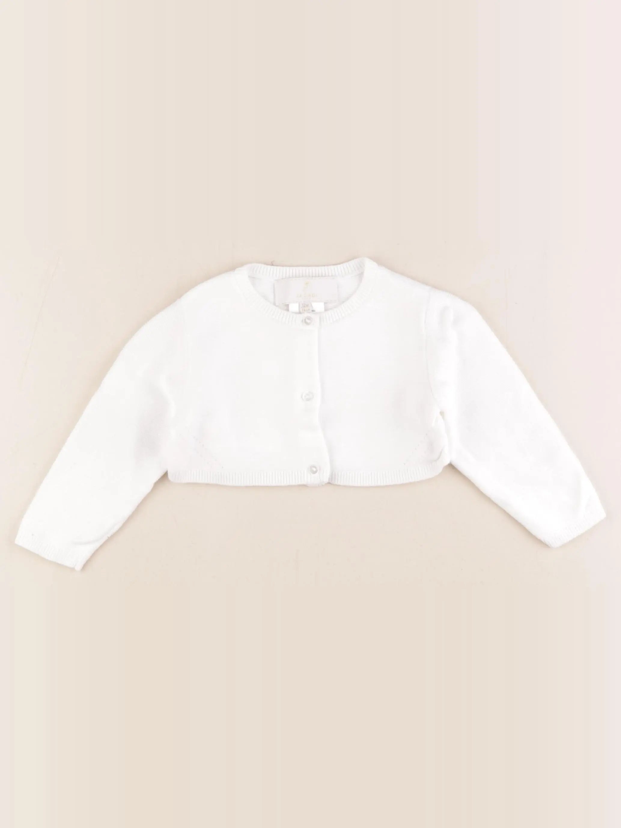 Jacadi - gilet blanc - 12 mois