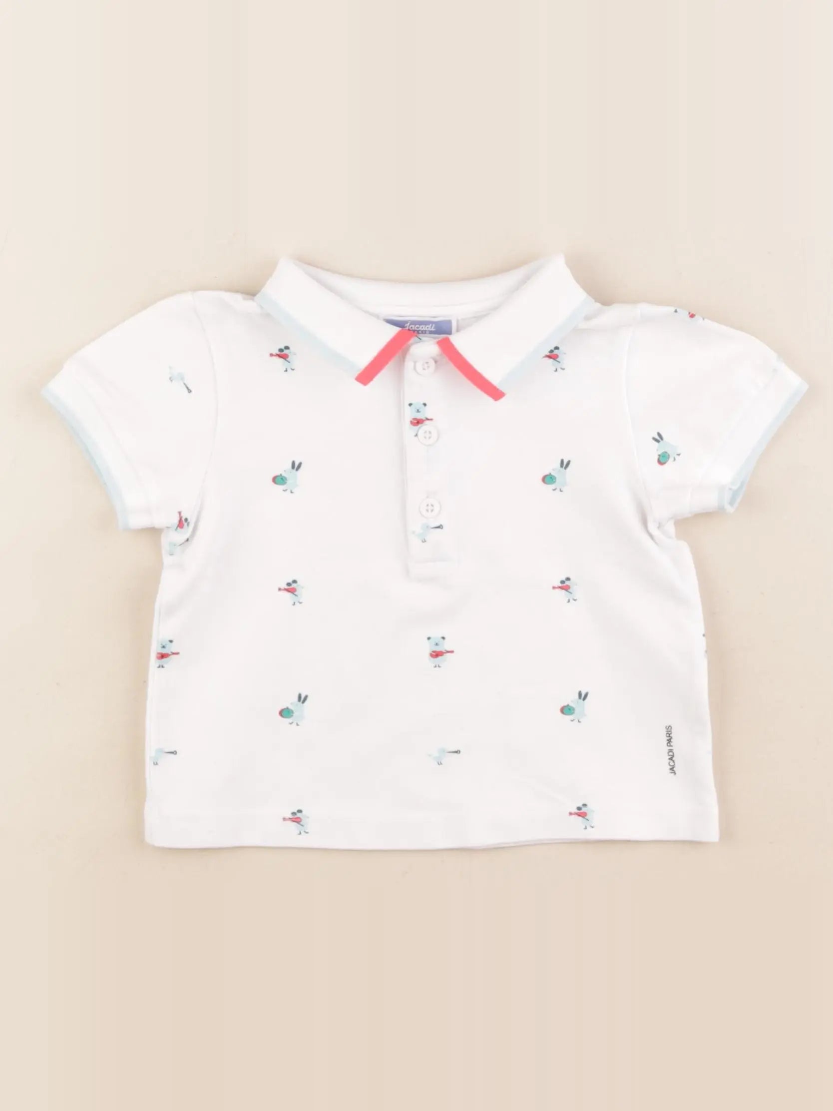 Jacadi - polo blanc, multicolore - 18 mois