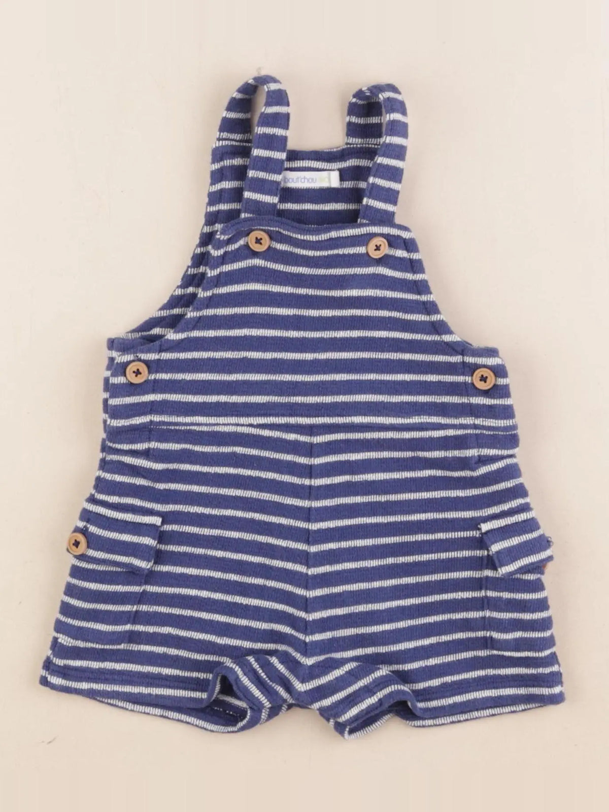Boutchou - salopette bleu, blanc - 6 mois