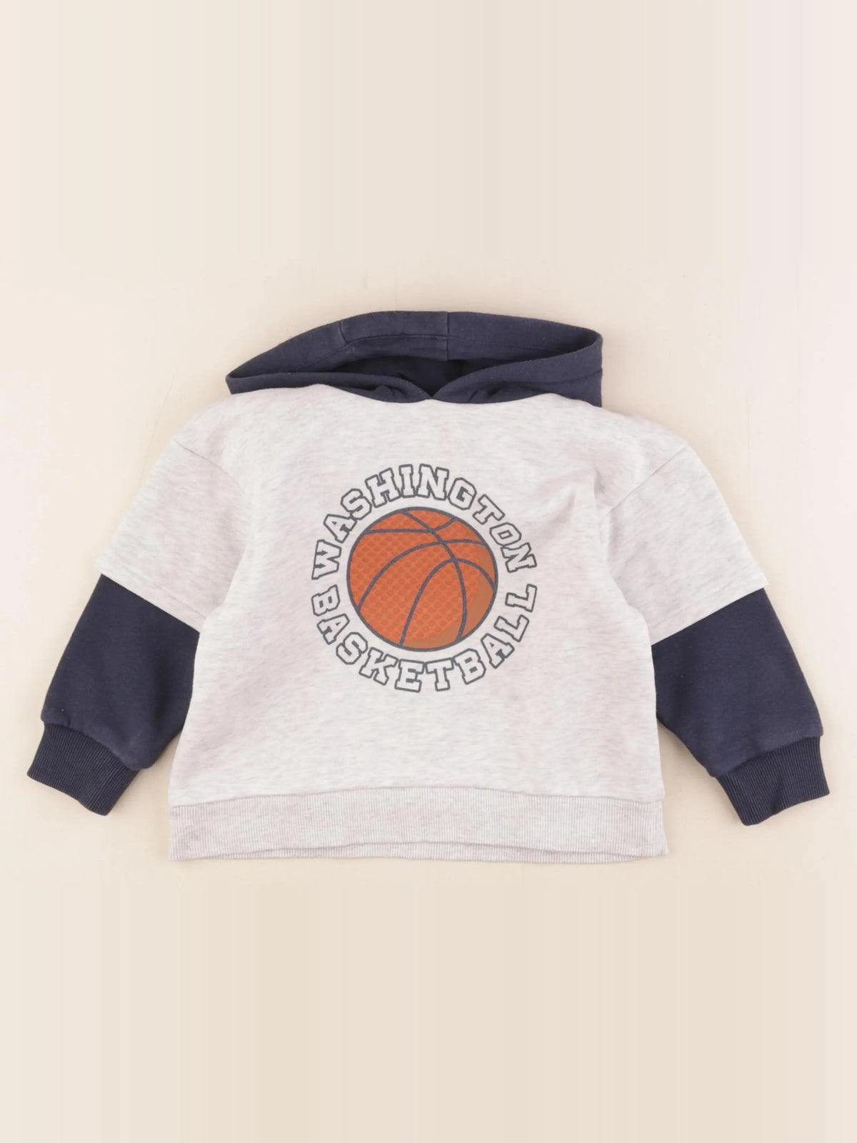 Vertbaudet - sweat bleu, gris - 3 ans