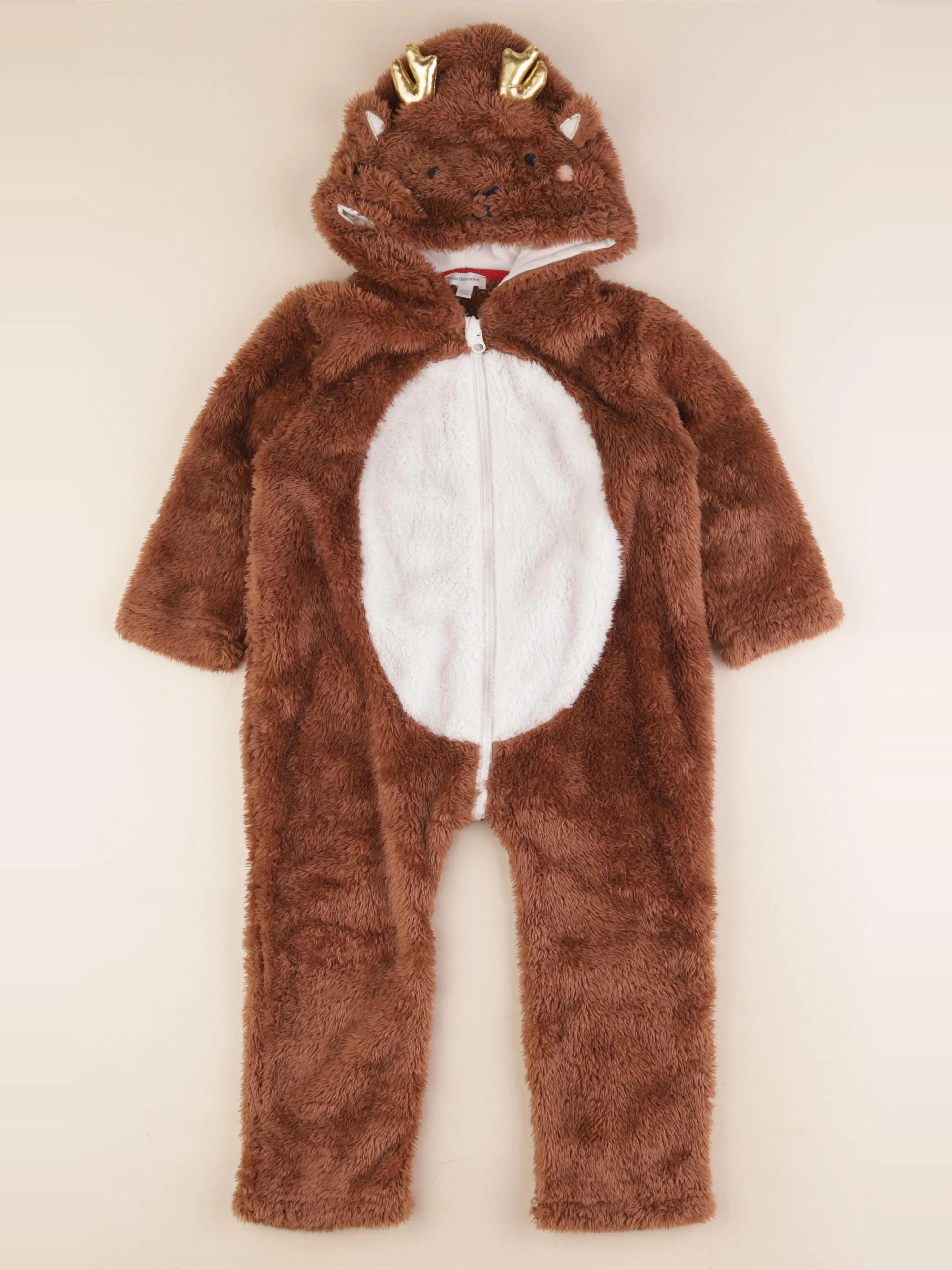 Vertbaudet - sur-pyjama marron, or - 3 ans