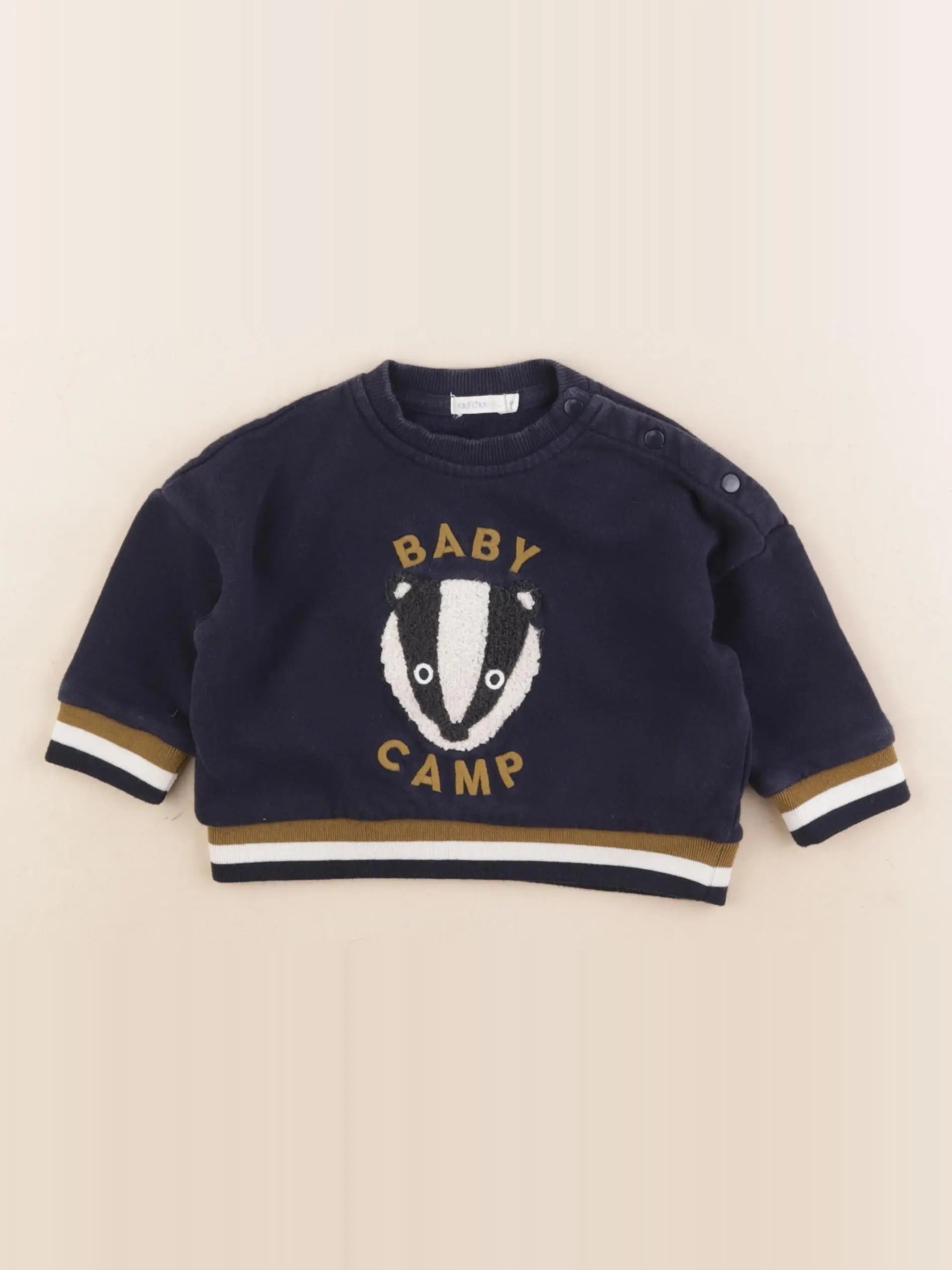 Boutchou - sweat bleu - 6 mois