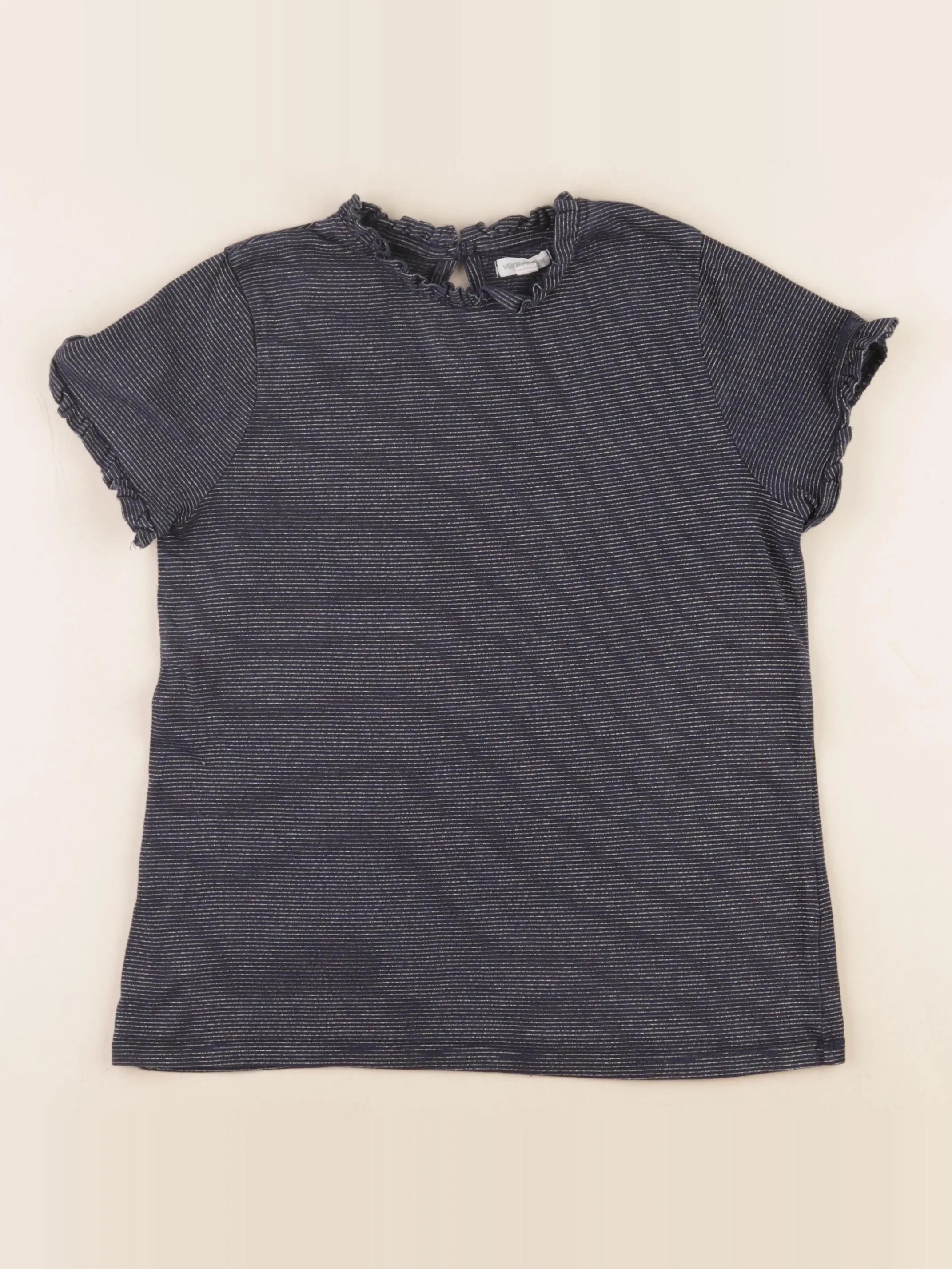 Vertbaudet - tee-shirt bleu, or - 10 ans