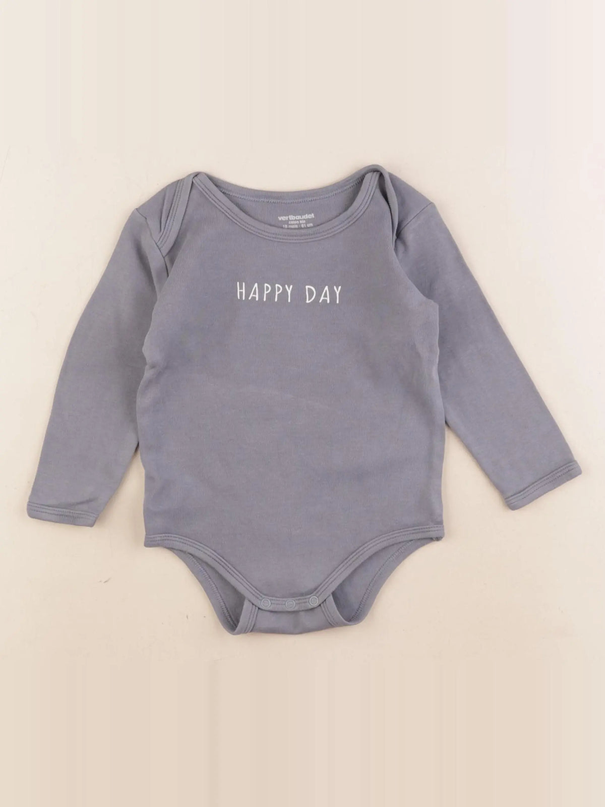 Vertbaudet - body gris - 18 mois