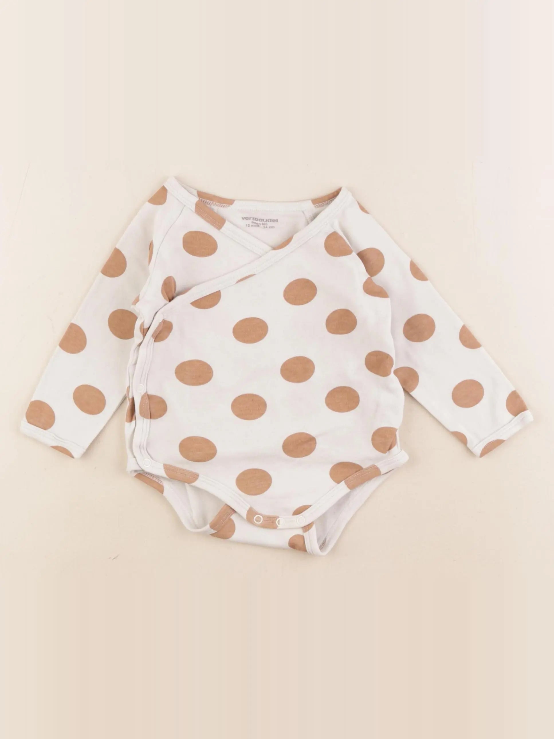 Vertbaudet - body marron - 12 mois