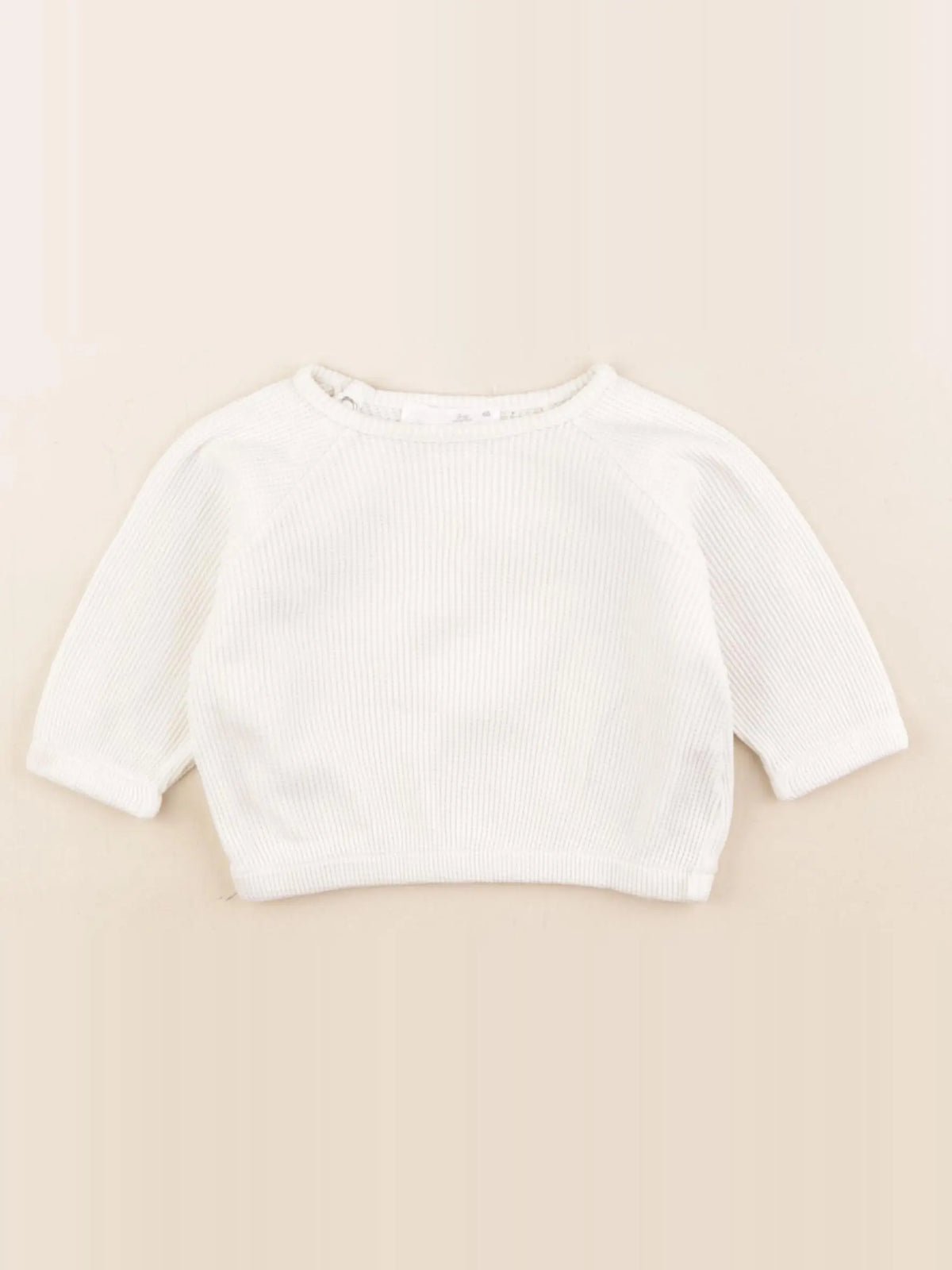 Zara - sweat blanc - 3/6 mois