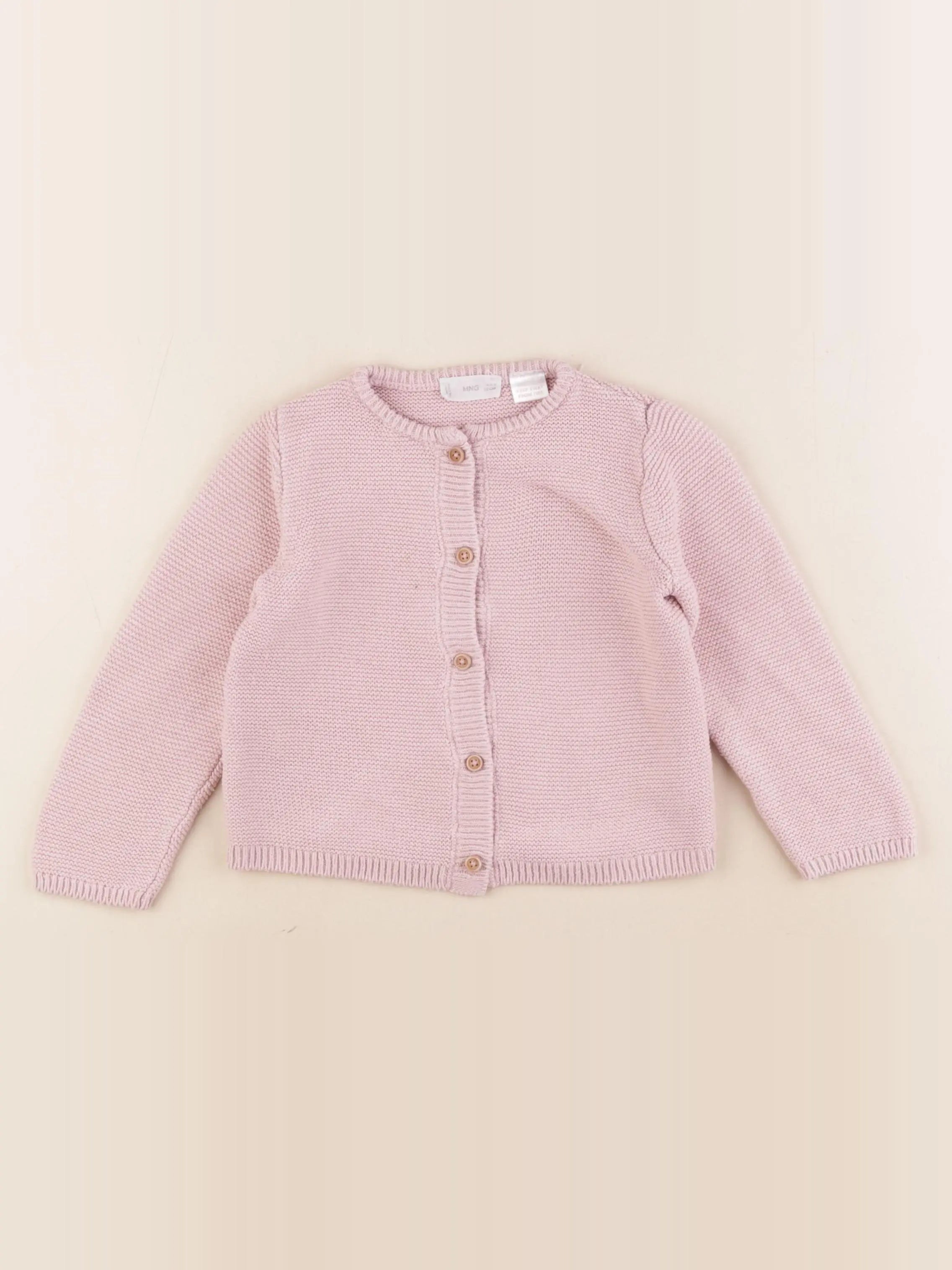 Mango - gilet rose - 18/24 mois