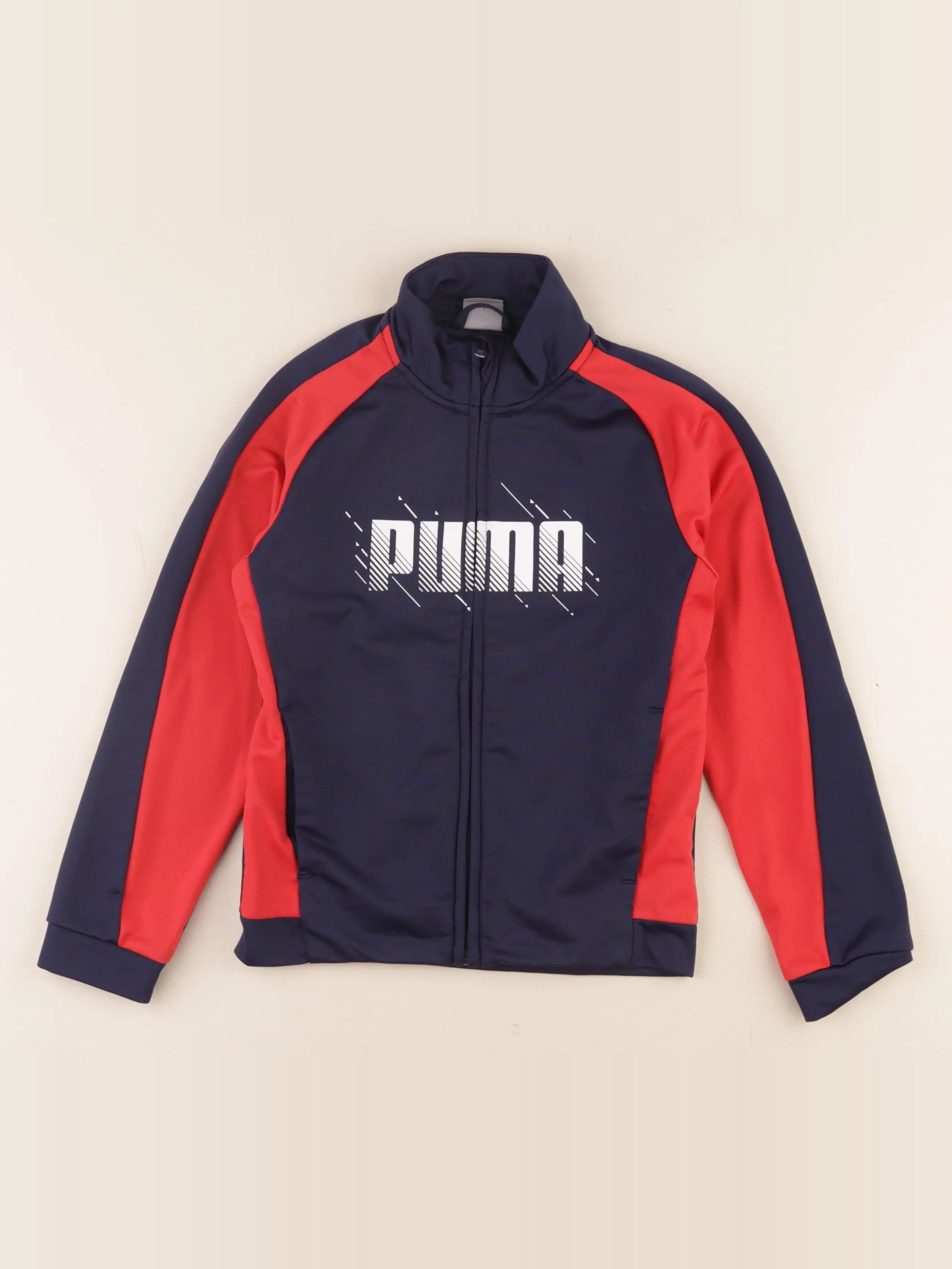 Puma - sweat bleu, rouge - 7/8 ans