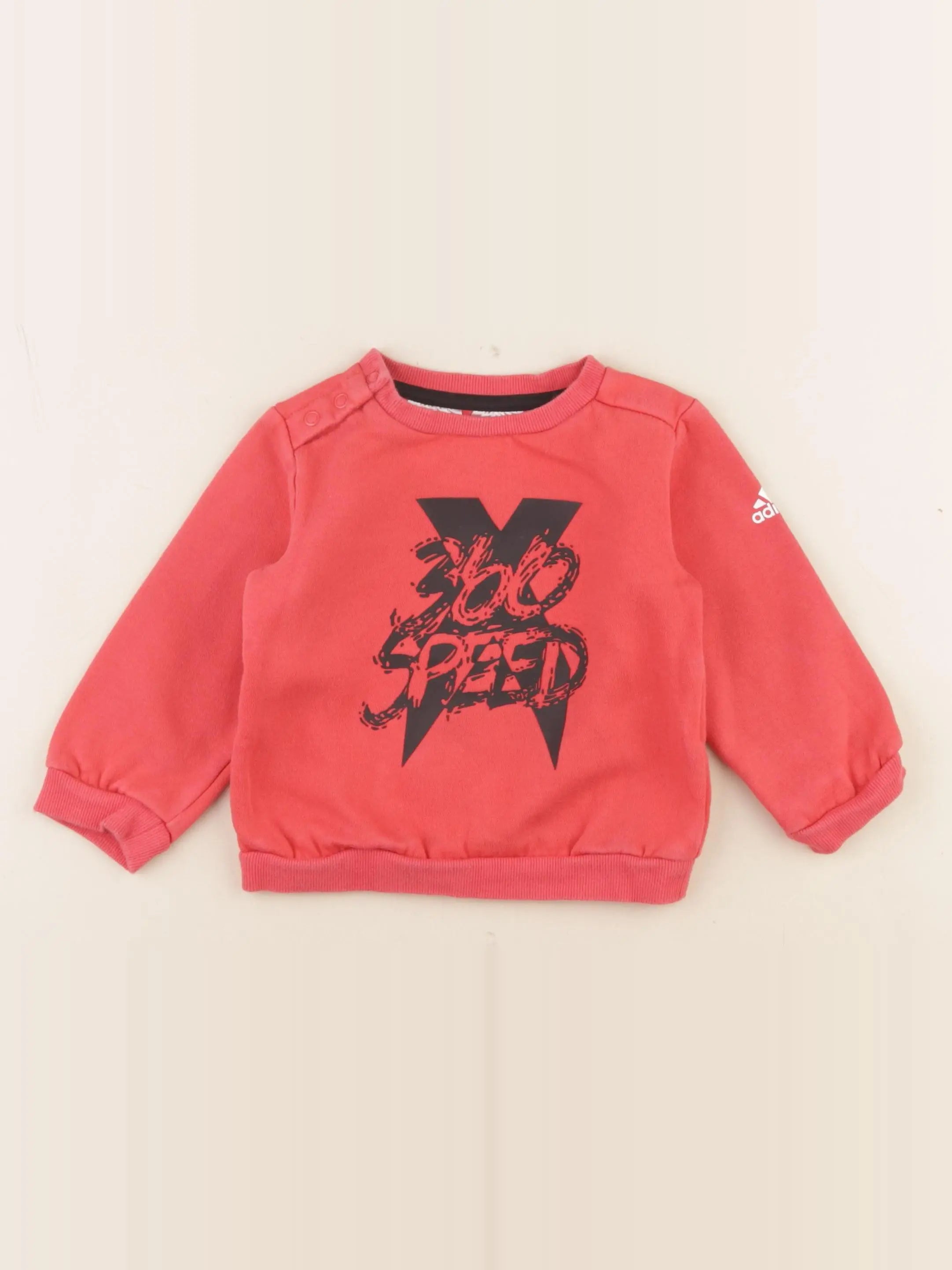 Adidas - sweat rouge - 6/9 mois
