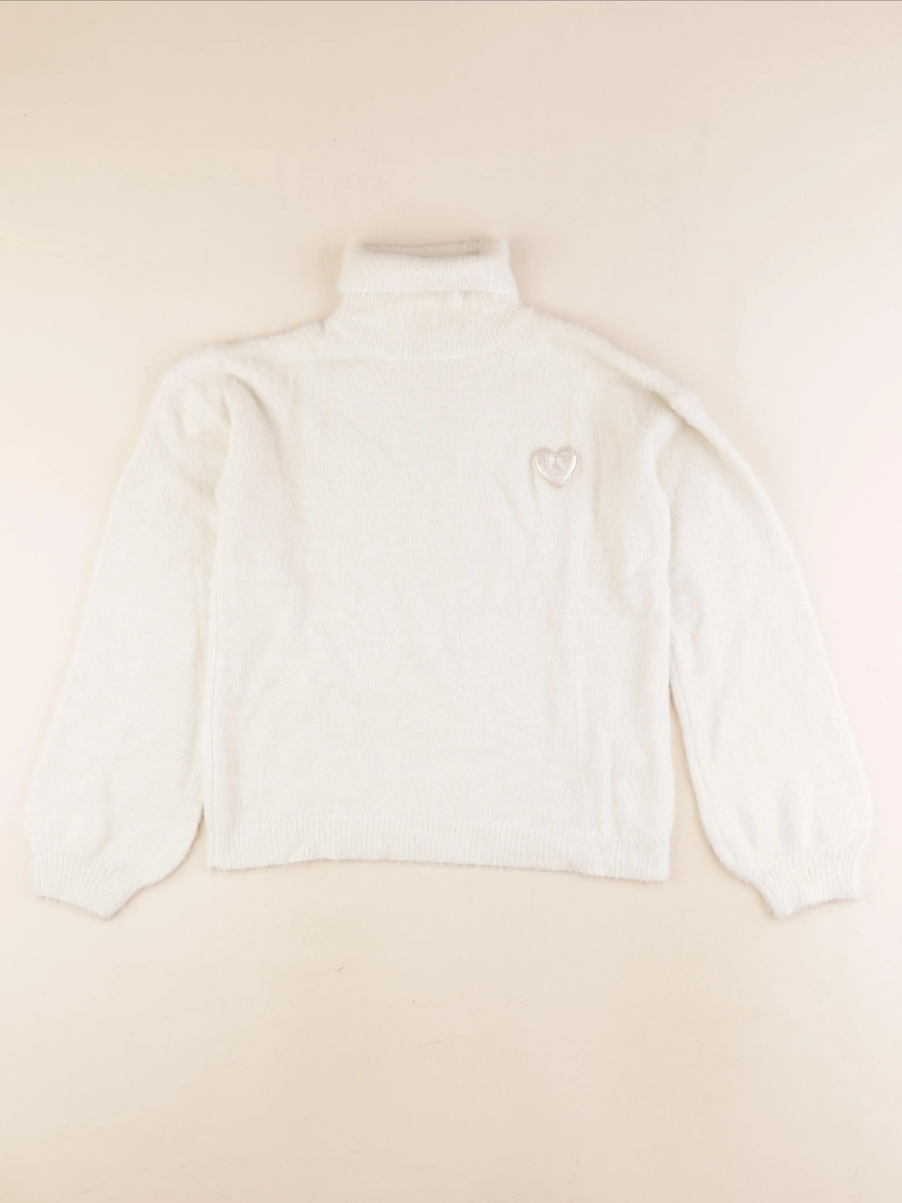 Vertbaudet - pull beige, or - 12 ans