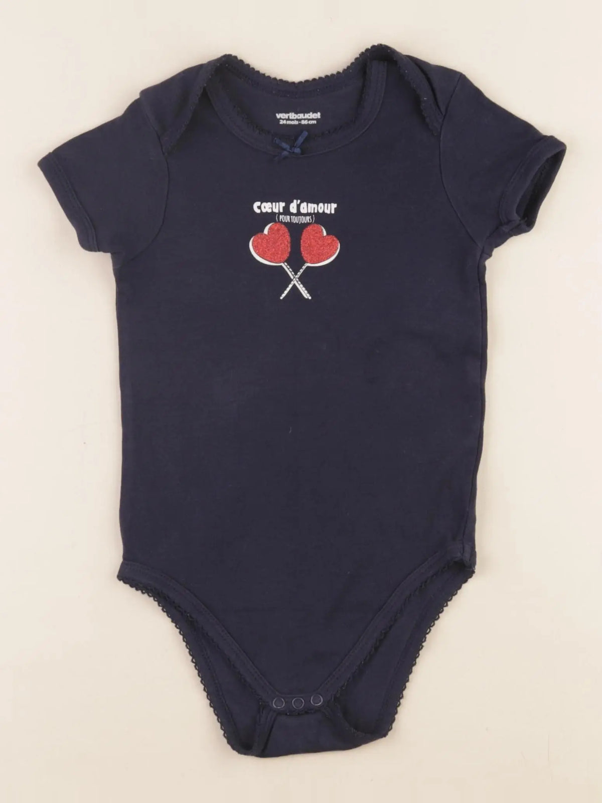 Vertbaudet - body bleu - 2 ans