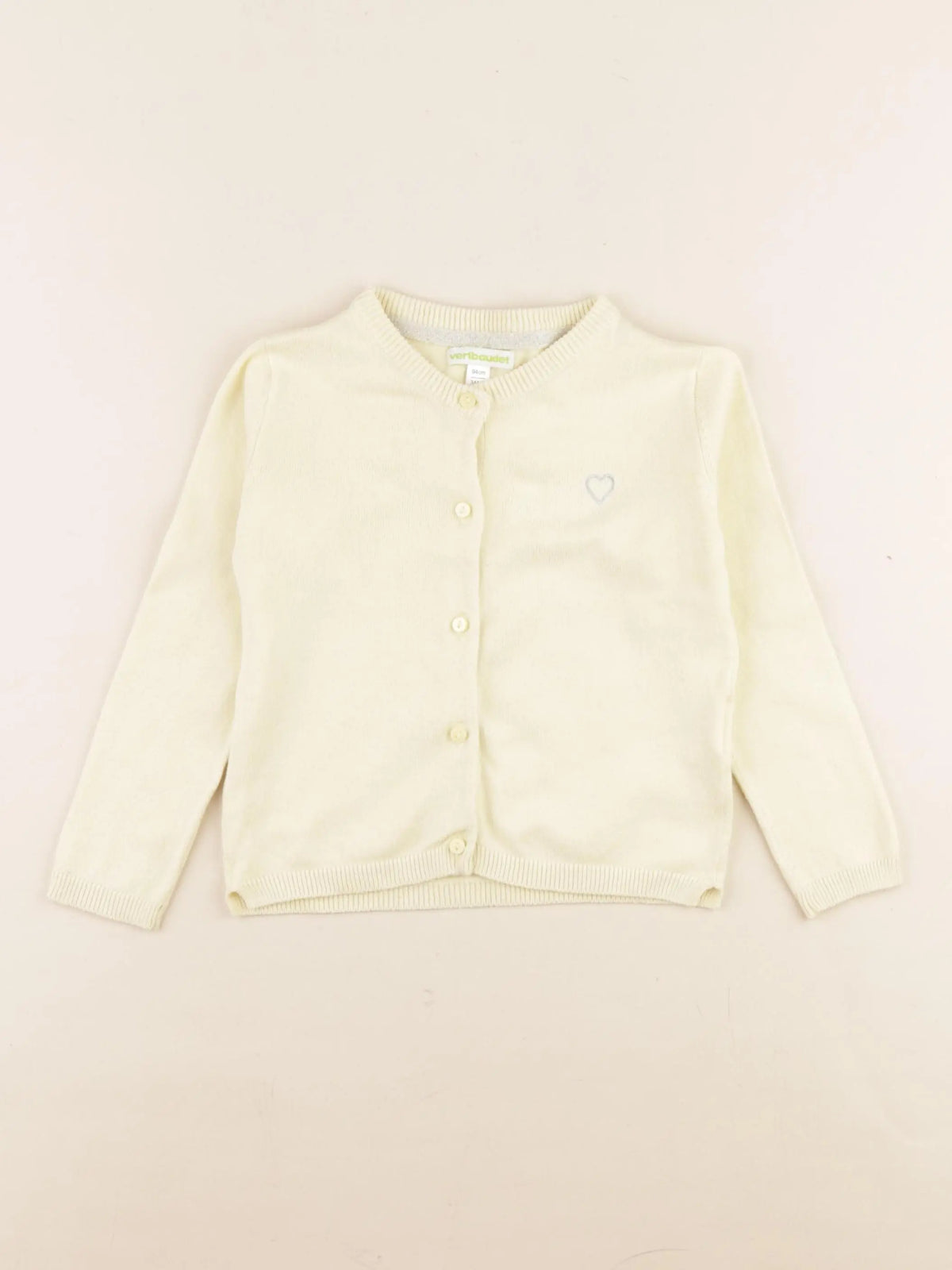 Vertbaudet - gilet jaune, argent - 3 ans