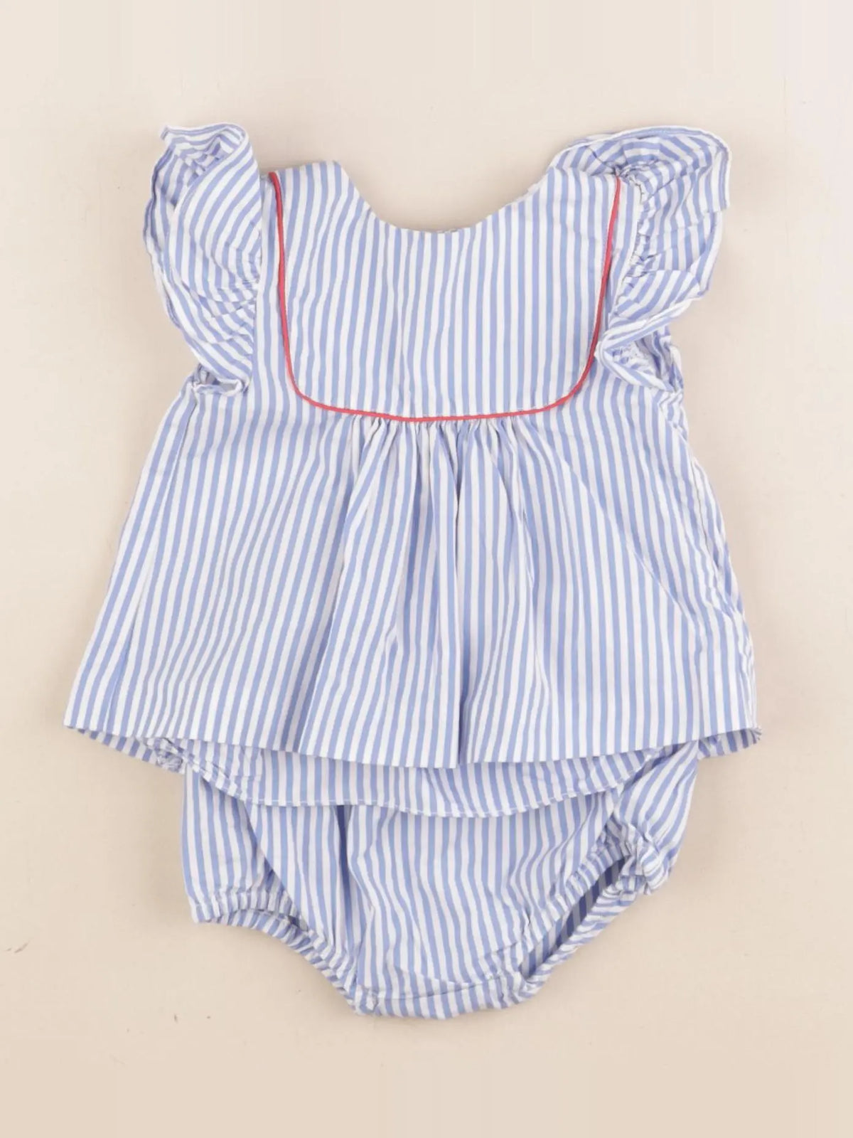 Jacadi - ensemble blanc, bleu - 3 mois