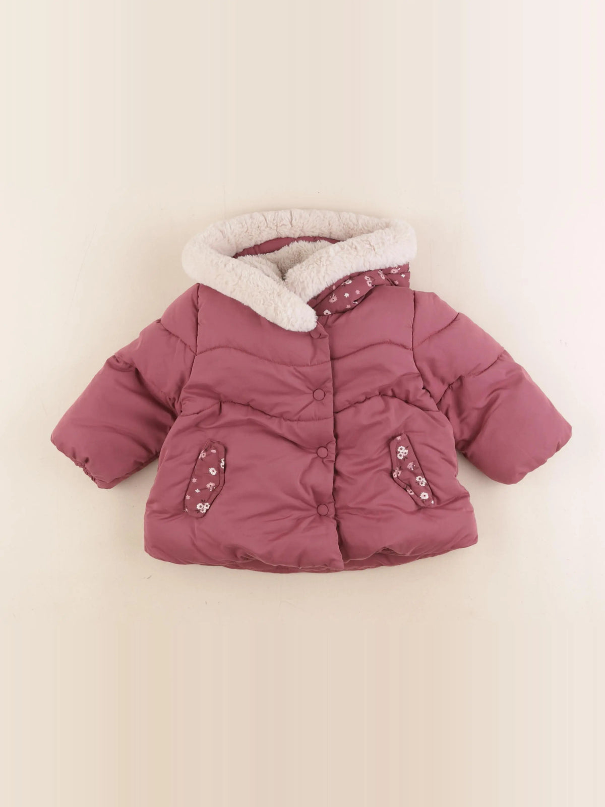 Tape à l'oeil - manteau rose - 12 mois