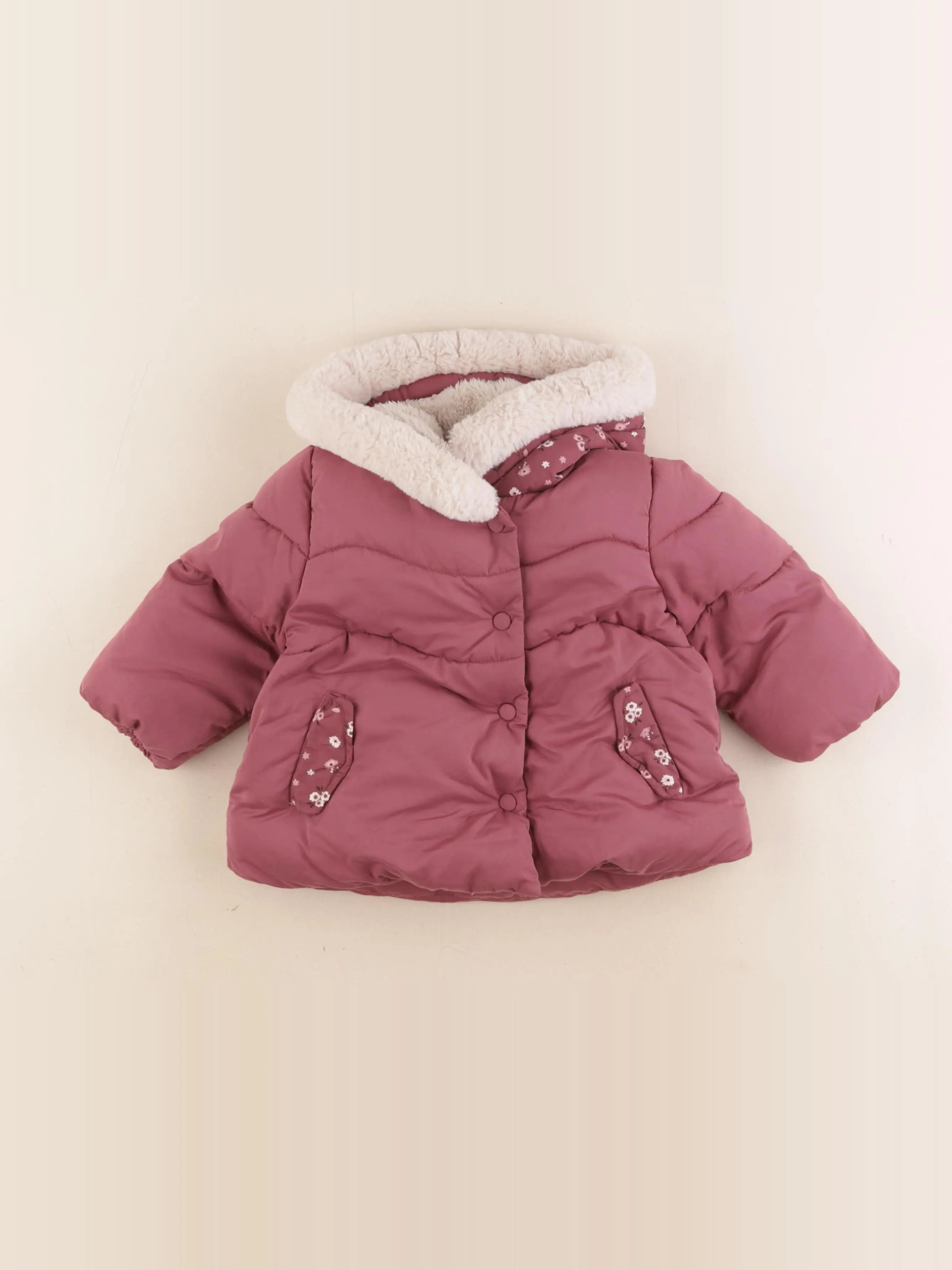 Tape à l'oeil - manteau rose - 12 mois