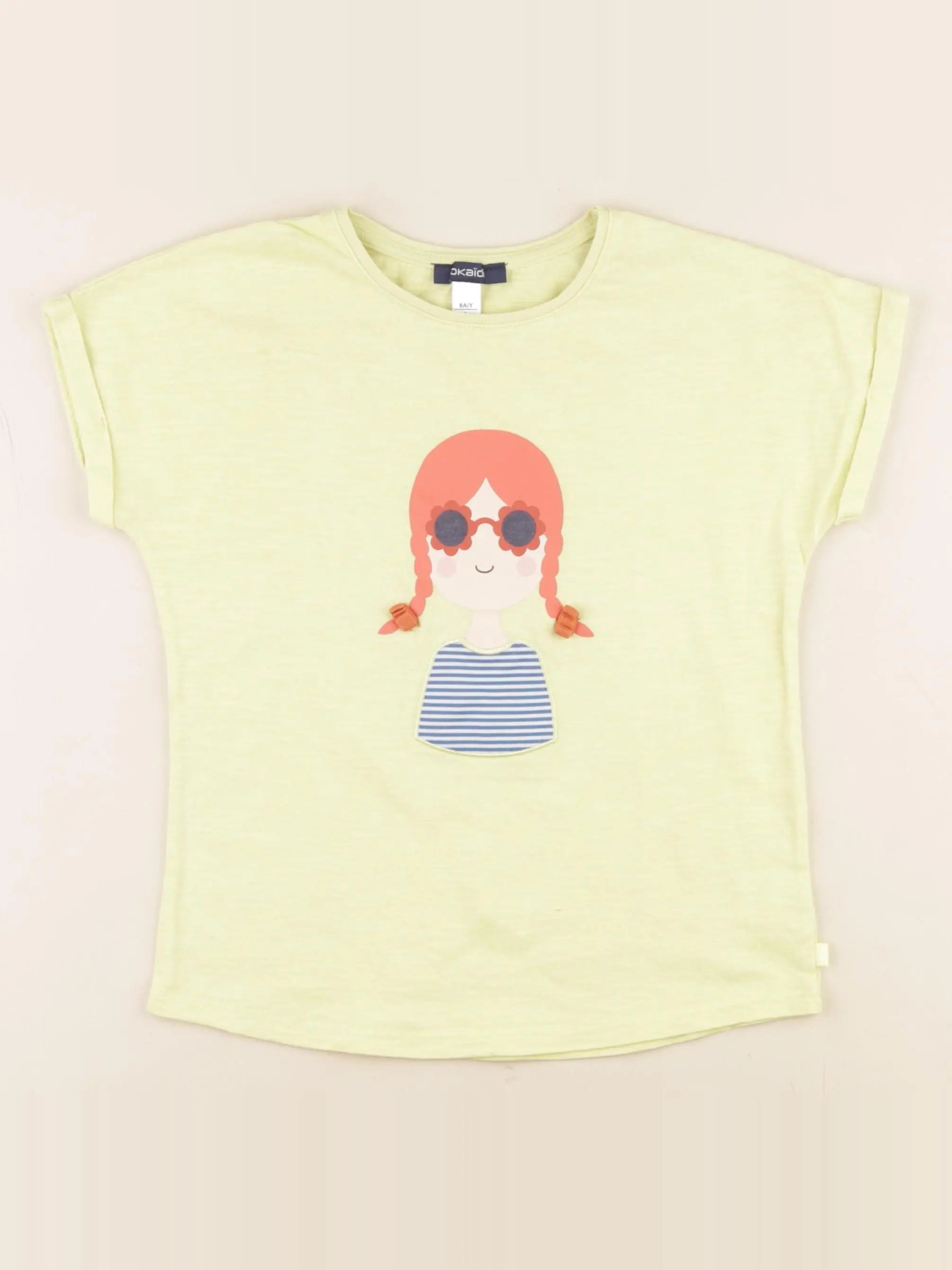 Okaidi - tee-shirt jaune - 8 ans