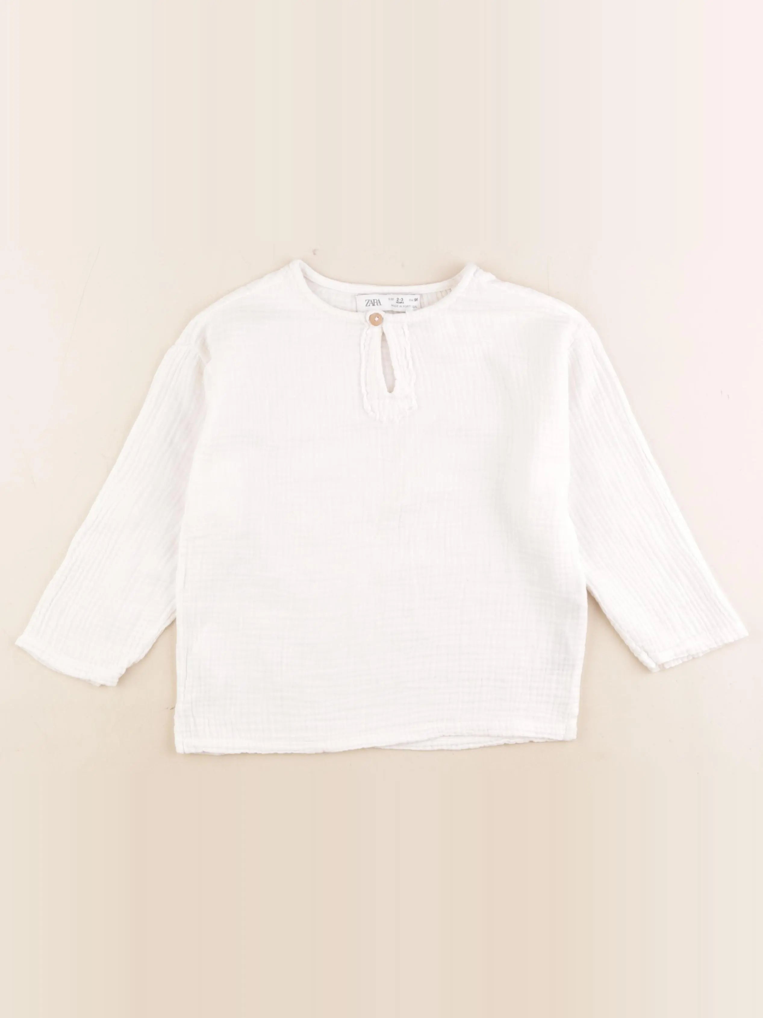 Zara - blouse blanc - 2/3 ans