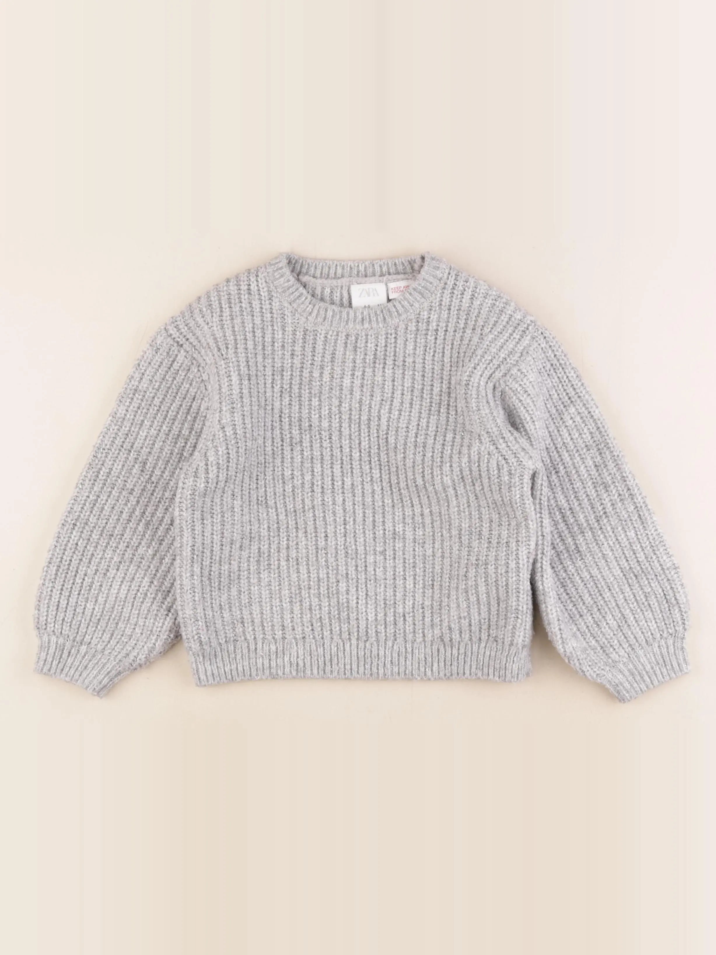 Zara - pull gris - 4/5 ans