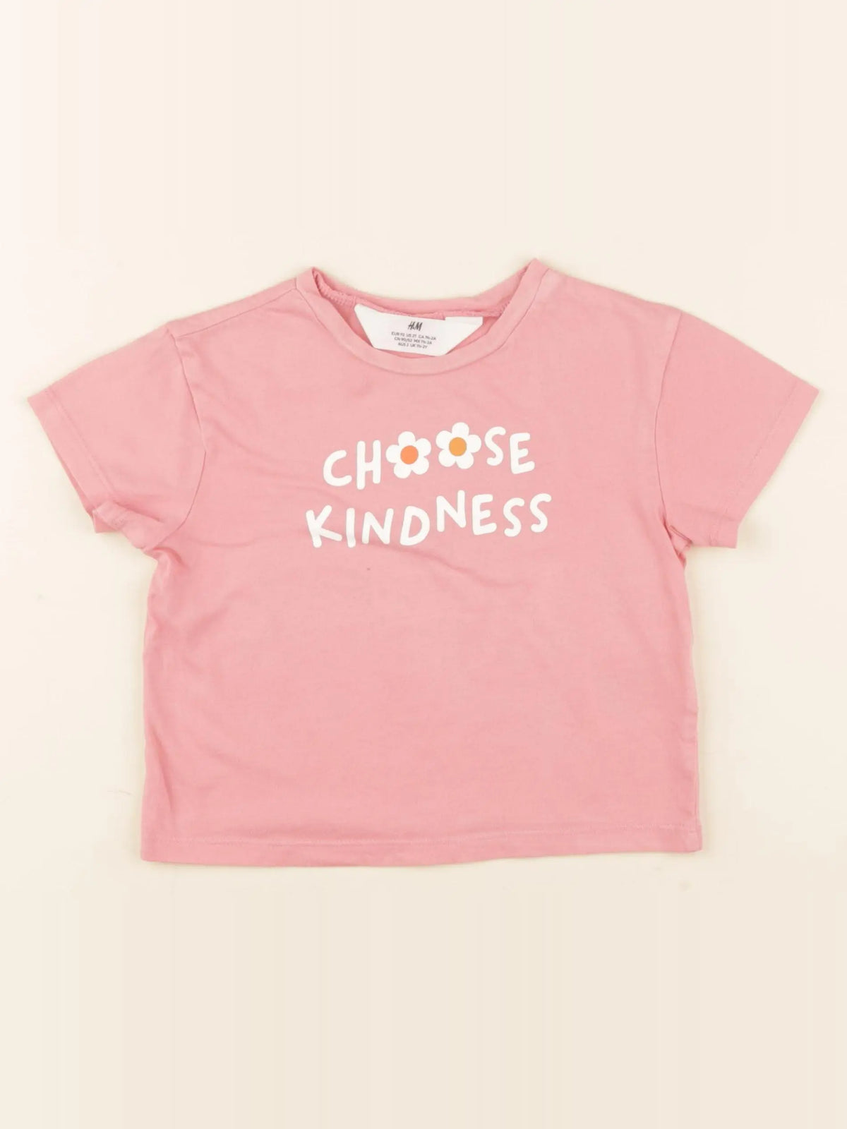 H&M - tee-shirt rose - 18/24 mois