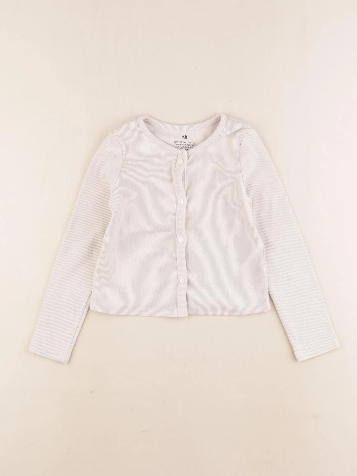 H&M - tee-shirt beige - 5/6 ans