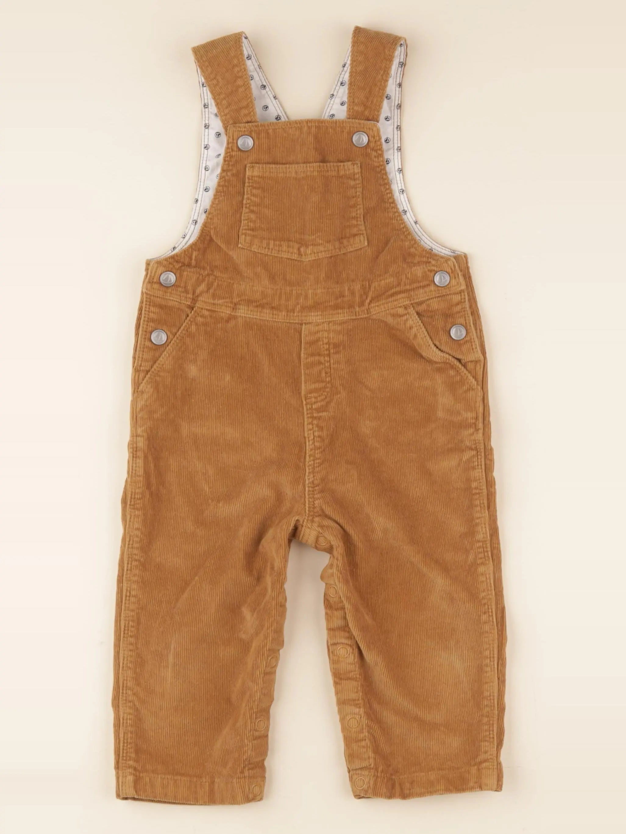 Petit Bateau - salopette marron - 12 mois