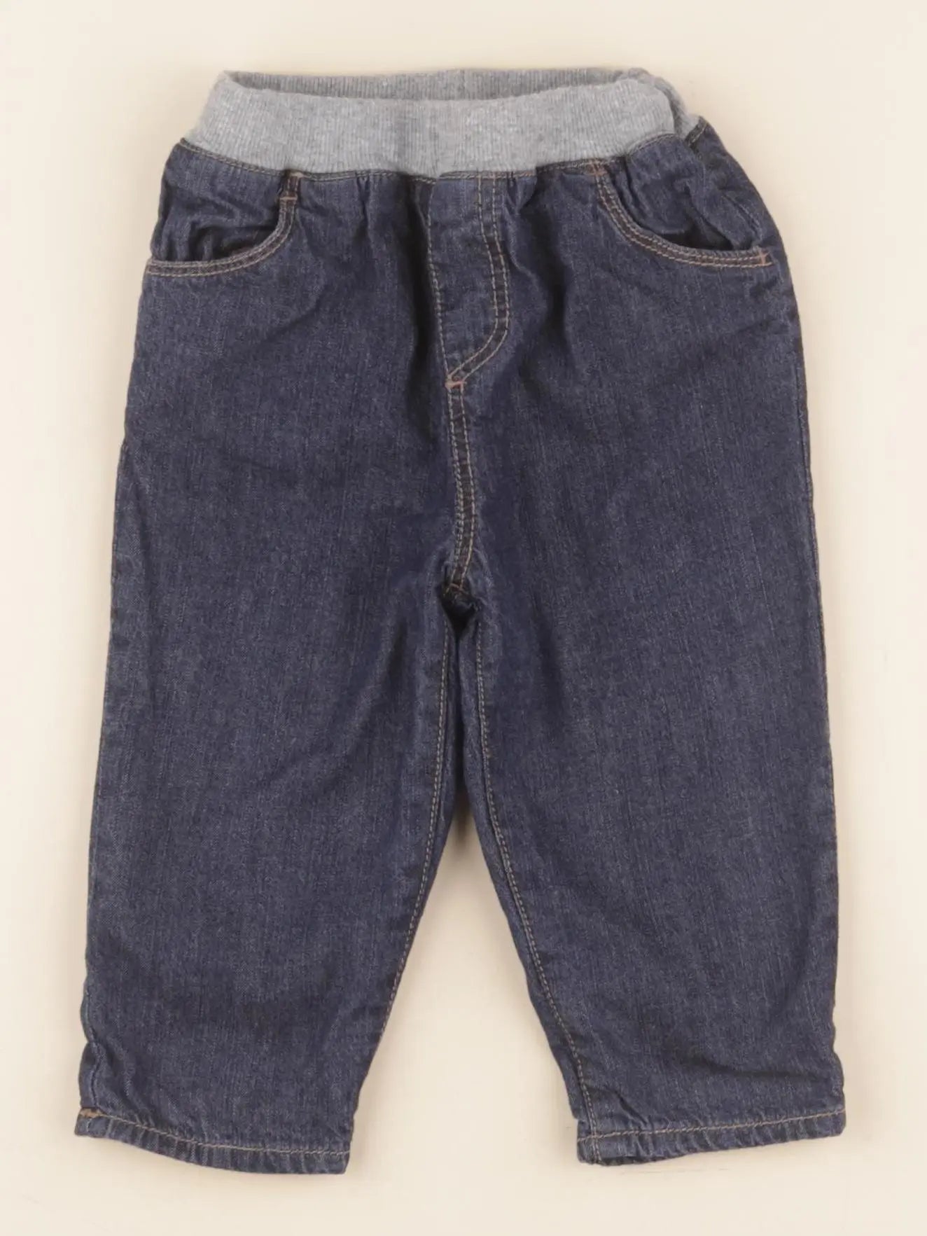 Boutchou - jean doublé bleu - 9 mois