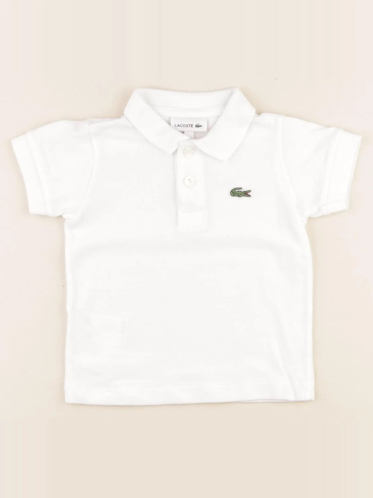 Lacoste - polo blanc - 12 mois