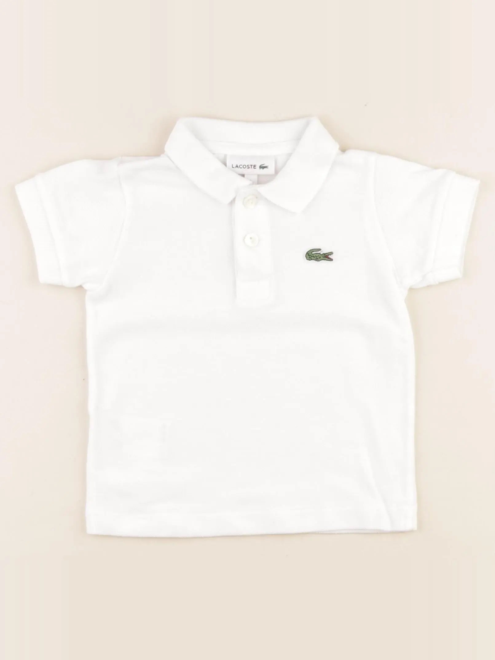 Lacoste - polo blanc - 12 mois