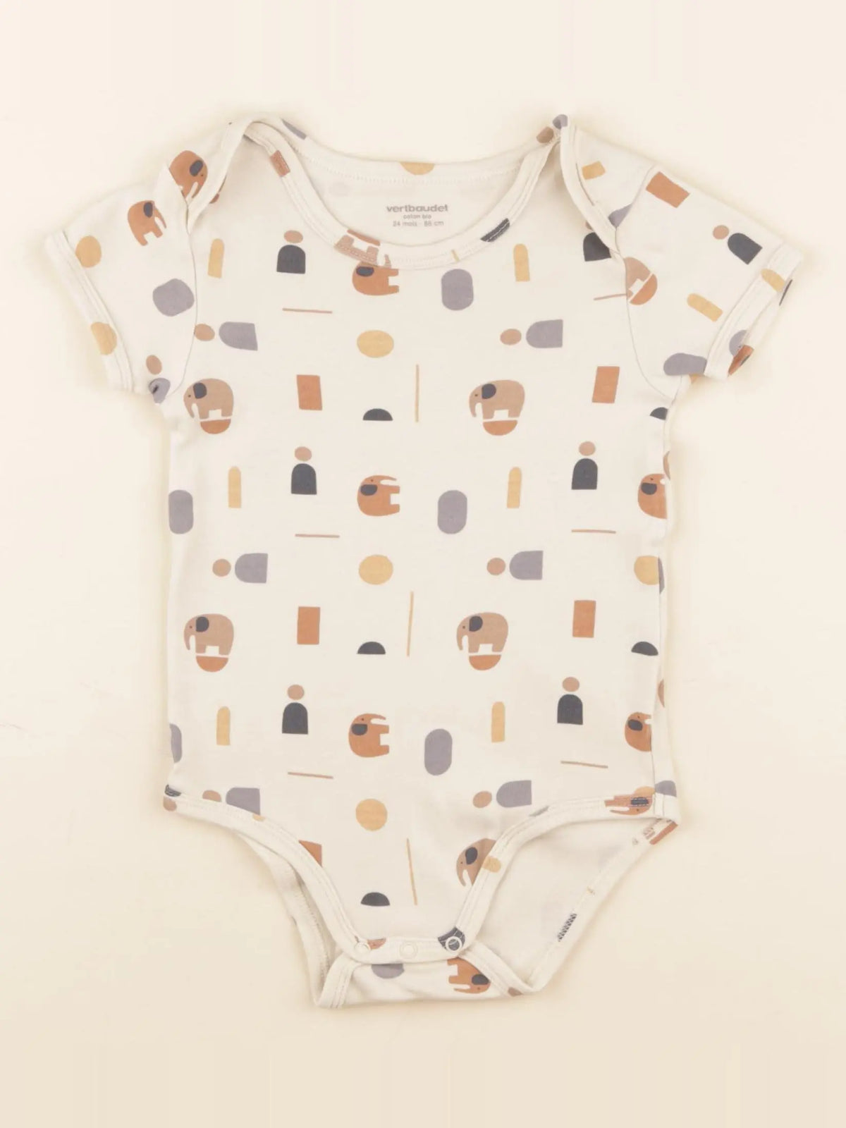 Vertbaudet - body beige - 24 mois