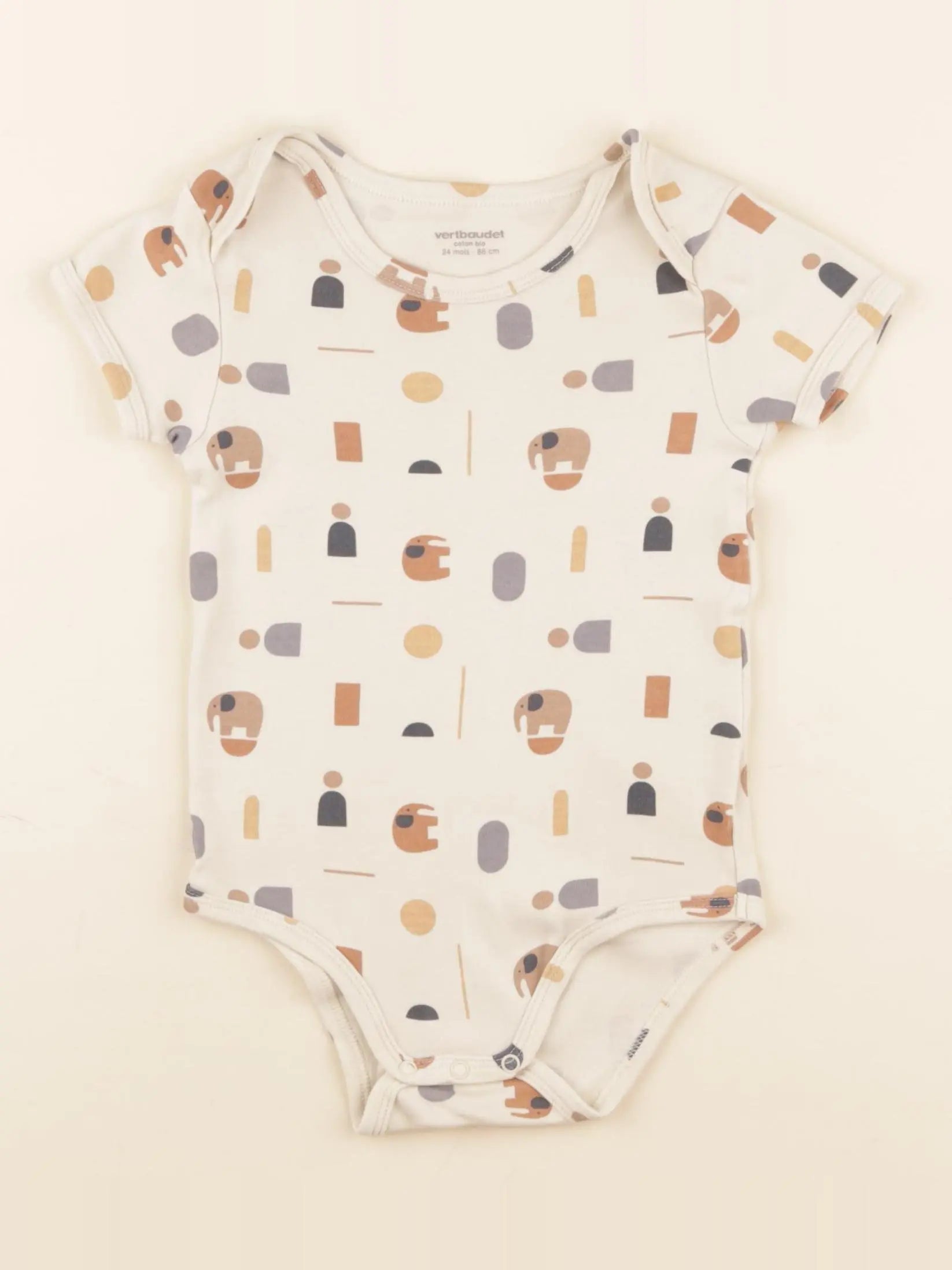 Vertbaudet - body beige - 24 mois