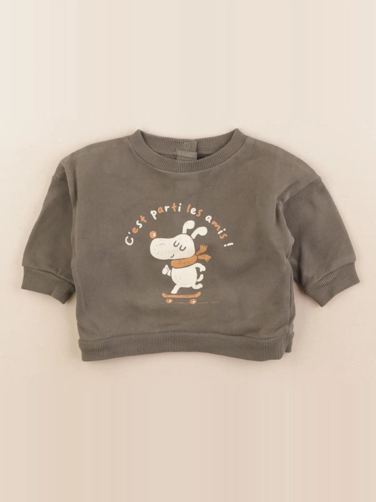 Vertbaudet - sweat vert - 3 mois