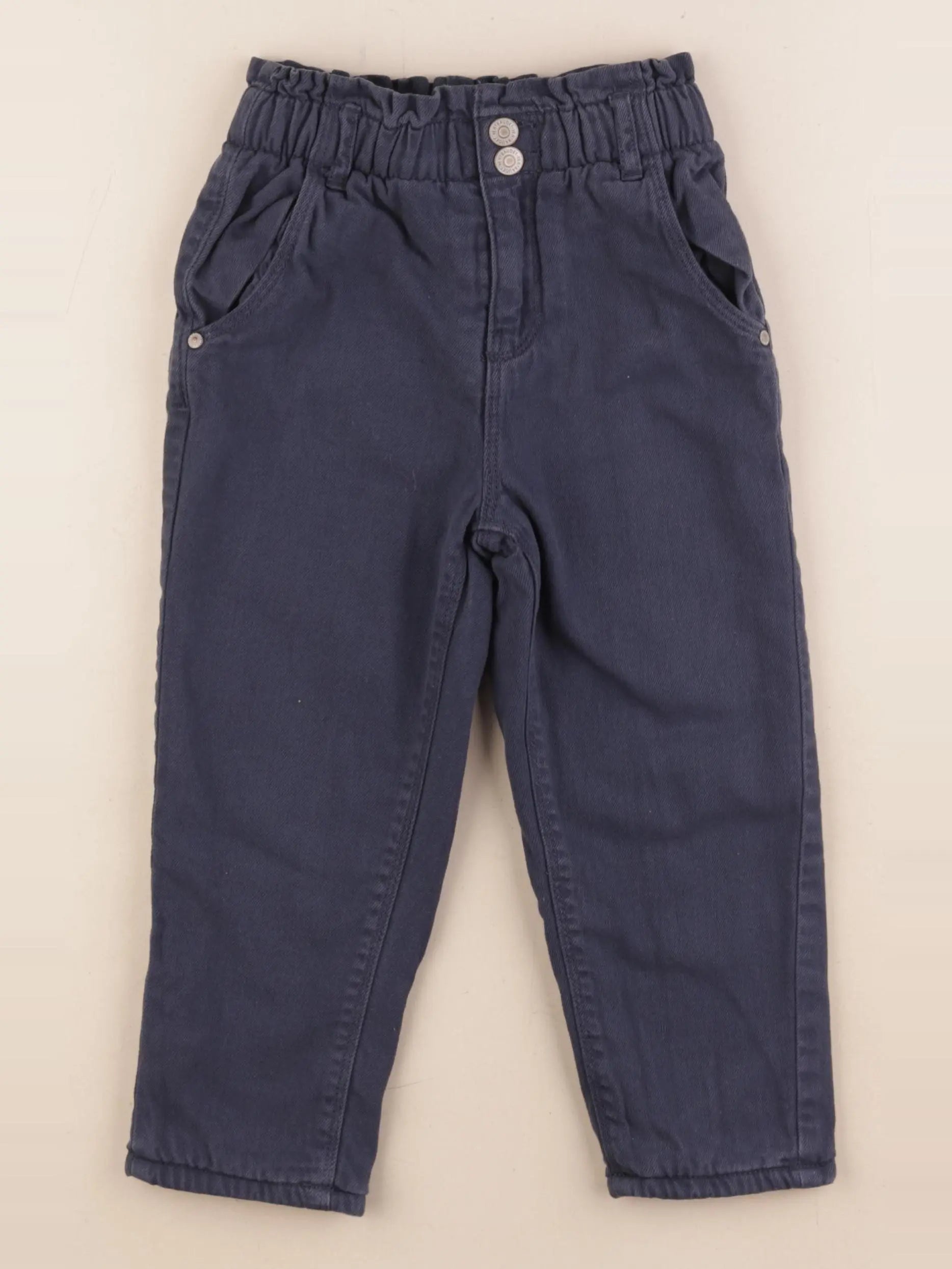 Vertbaudet - pantalon doublé bleu - 4 ans